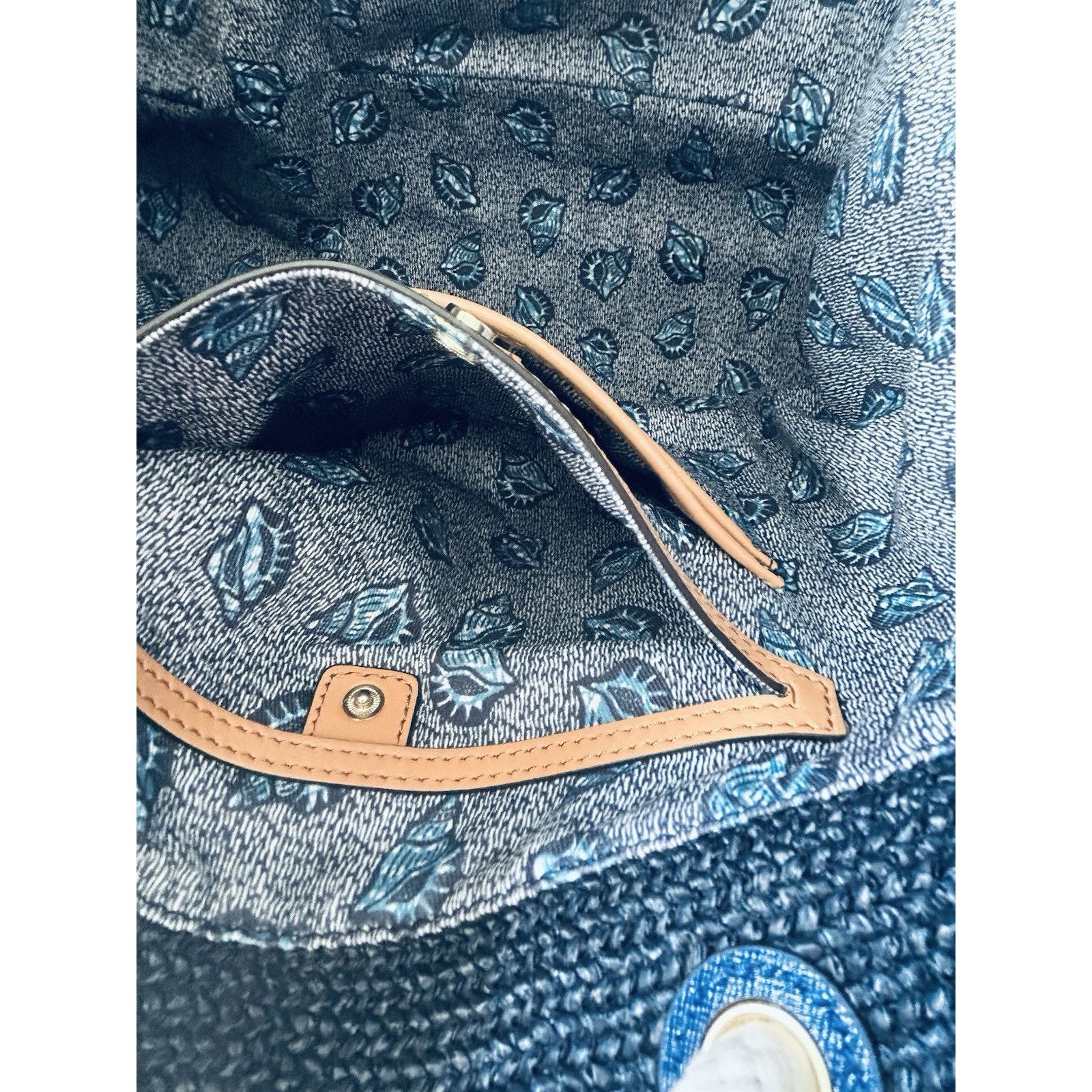 Tory Burch NWT Tory Burch Knotted Whale Tote Navy Blue Handbag Bag Rare Size ONE SIZE - 18 Thumbnail