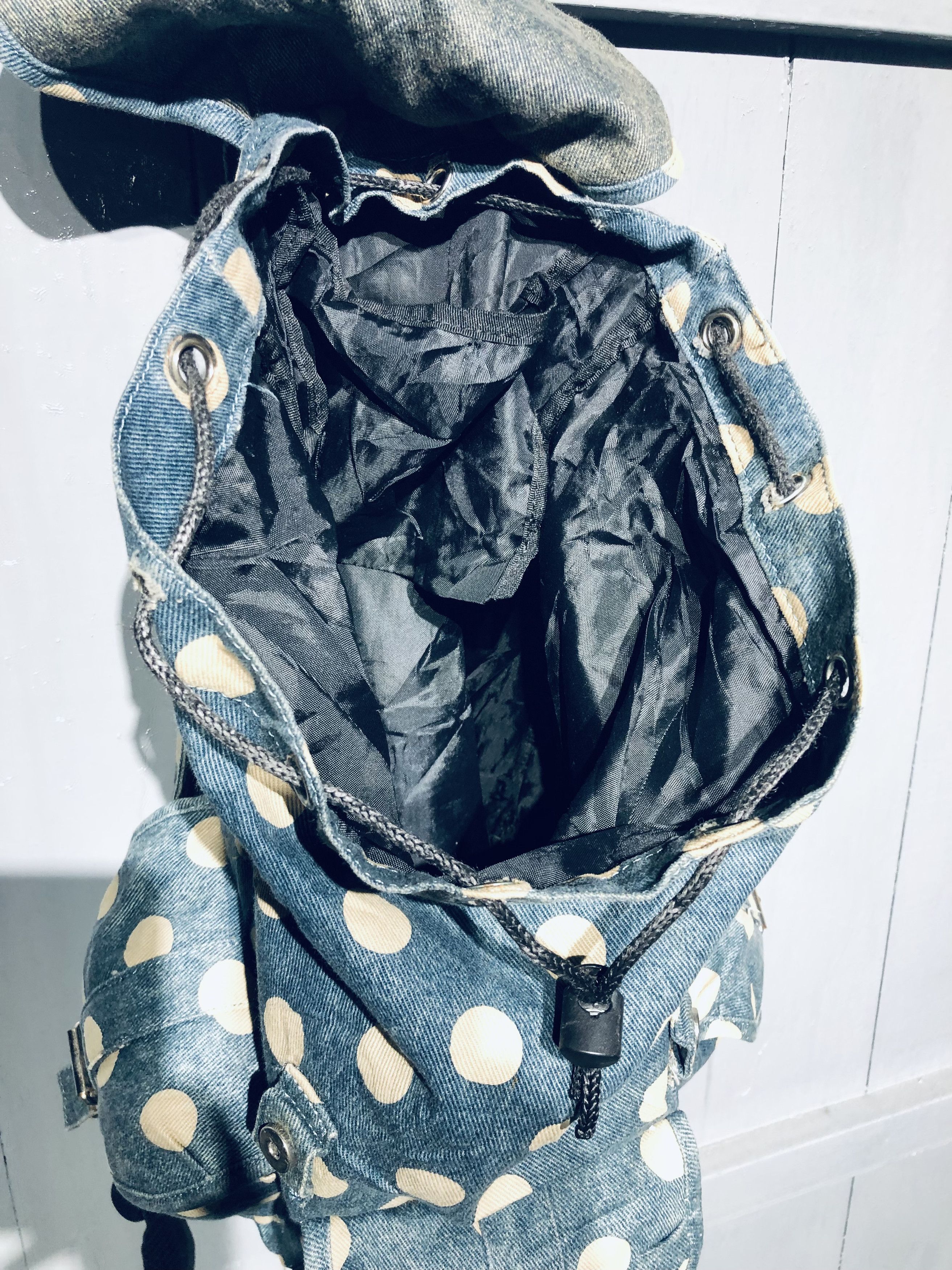 Japanese Brand Japanese Polkadot Multipocket Outside Style Backpack Size ONE SIZE - 4 Thumbnail