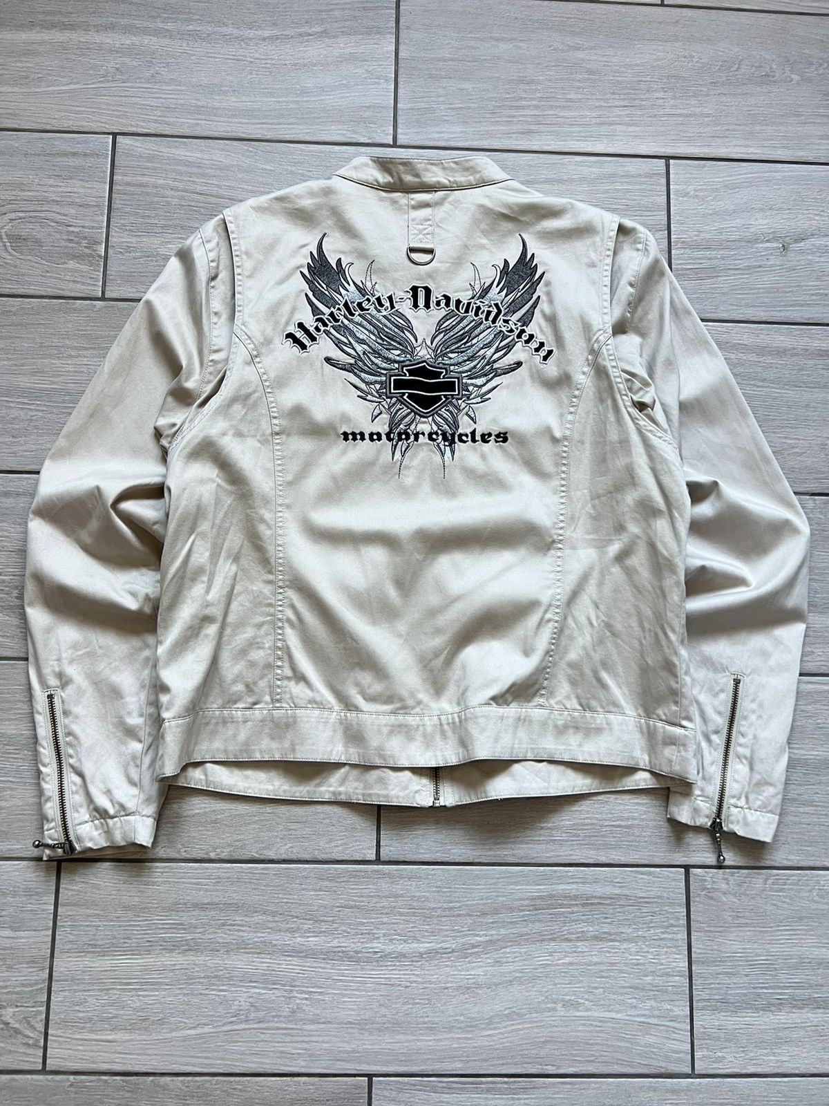 Harley Davidson Vintage Harley Davidson Jacket Big Embroidered Logo 90’s Size US L / EU 52-54 / 3 - 9 Thumbnail