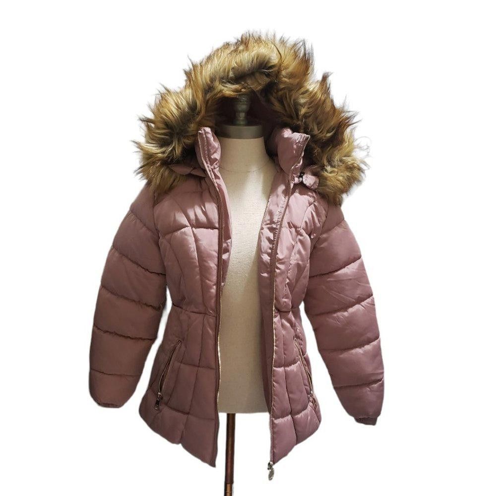 DKNY CT816 DKNY Ladies Pink Champagne Hooded Puffer Jacket L Size L / US 10 / IT 46 - 1 Thumbnail