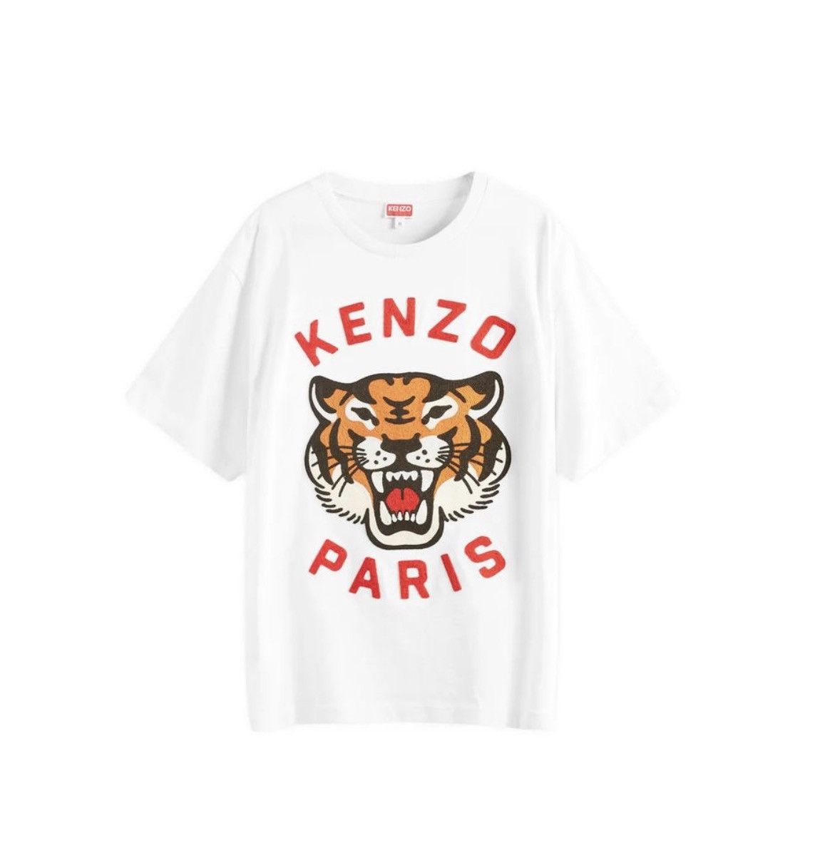 Kenzo Kenzo Tiger Embroidered T-Shirt White M Size US M / EU 48-50 / 2 - 1 Thumbnail