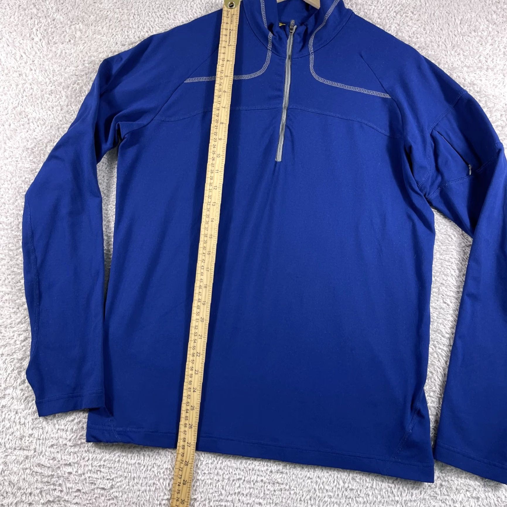 Mountain Hardwear Mountain Hardwear 1/4 Zip Pullover Mens Medium Blue Hiking Performance Stretch Shirt Size US M / EU 48-50 / 2 - 6 Thumbnail