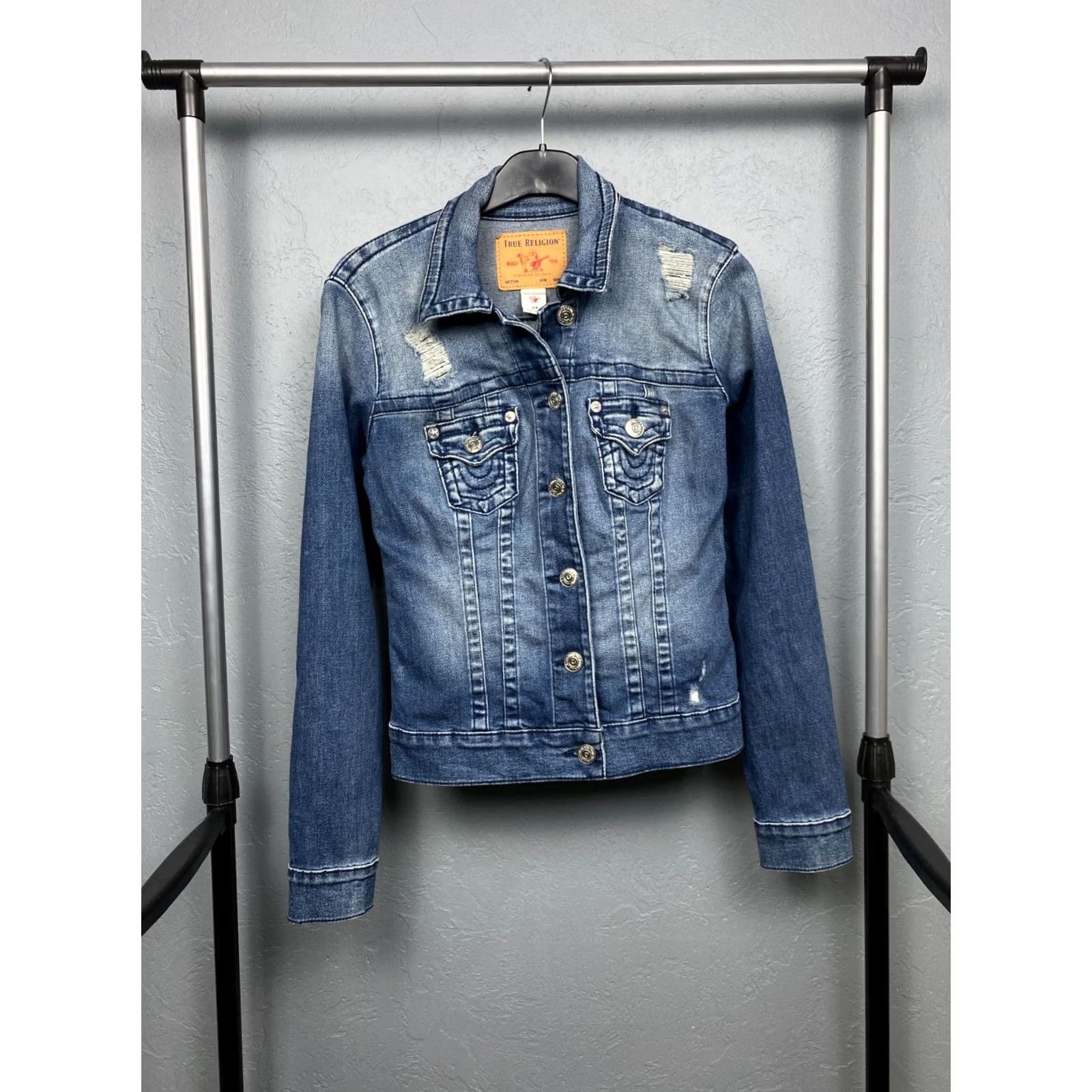 True Religion True Religion Denim Jacket Womens Size S Blue Vintage Jeans Jacket Style Denim Jacket Women Small Blue 90s Years Mens Womens Girls Size 28" / US 6 / IT 42 - 2 Thumbnail