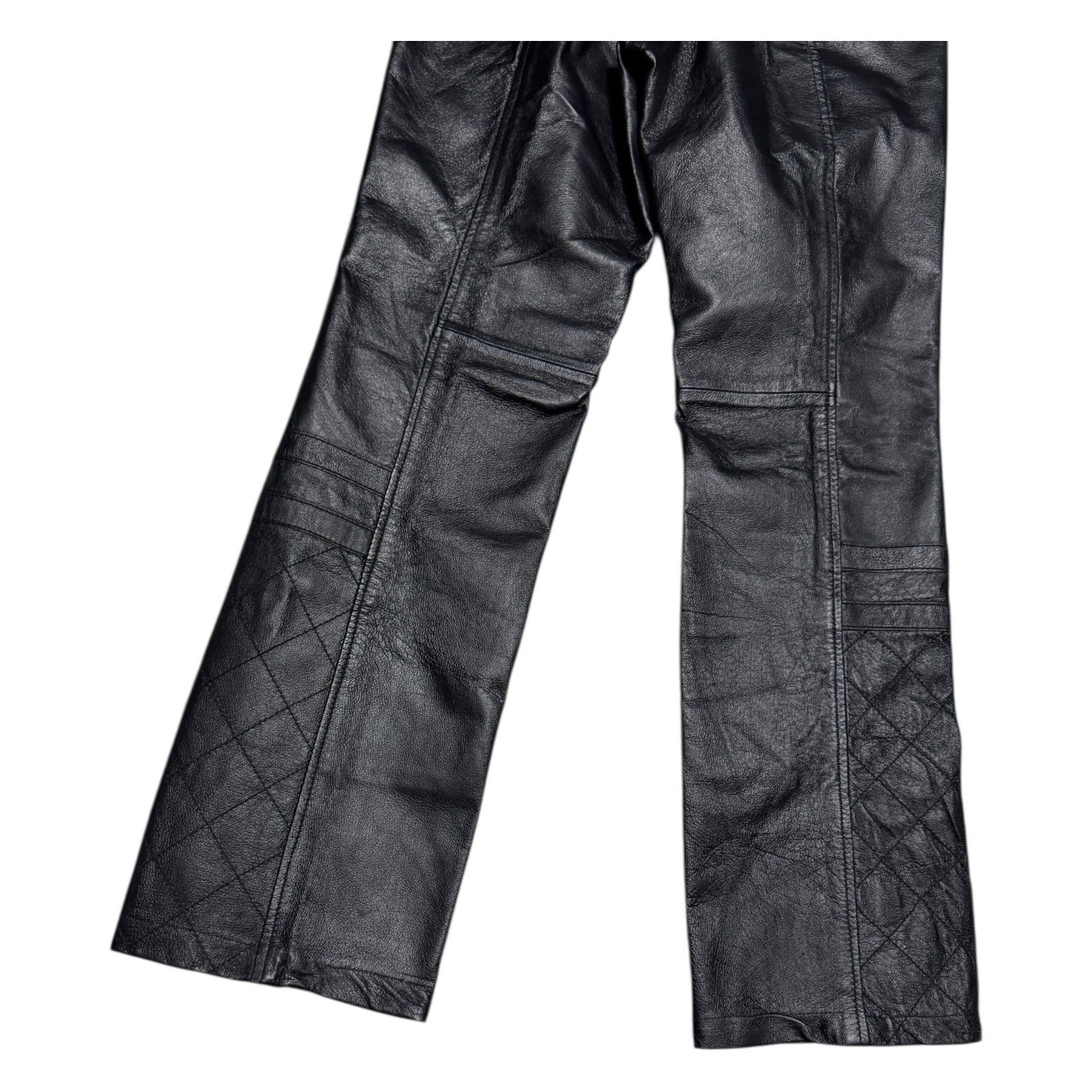 Leather × Vintage VINTAGE GENUINE LEATHER BGN Motorcycle Biker Pants Small Size 26" / US 2 / IT 38 - 6 Thumbnail