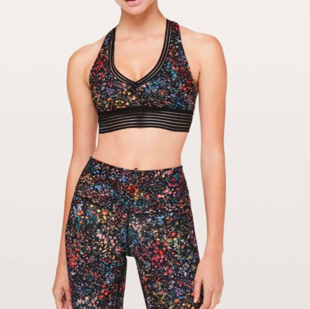 Lululemon Lululemon flowerescent multi/black find focus bra size 6 Size ONE SIZE - 2 Thumbnail