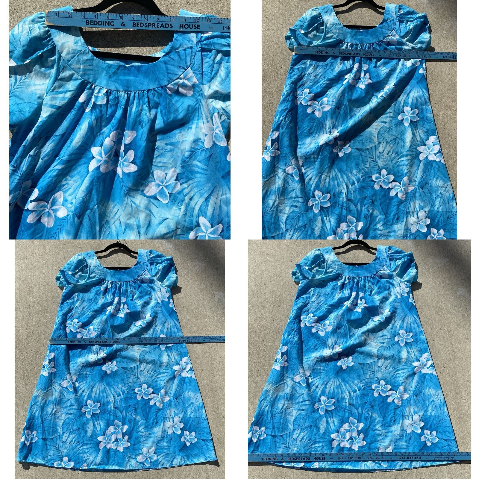 Vintage VINTAGE Royal Creations Made In Hawaii Muumuu Mumu Hawaiian Dress Tiki Aloha Size M Blue Cotton Blend Floral Sun/Beach Hawaiian M Womens Size M / US 6-8 / IT 42-44 - 10 Thumbnail
