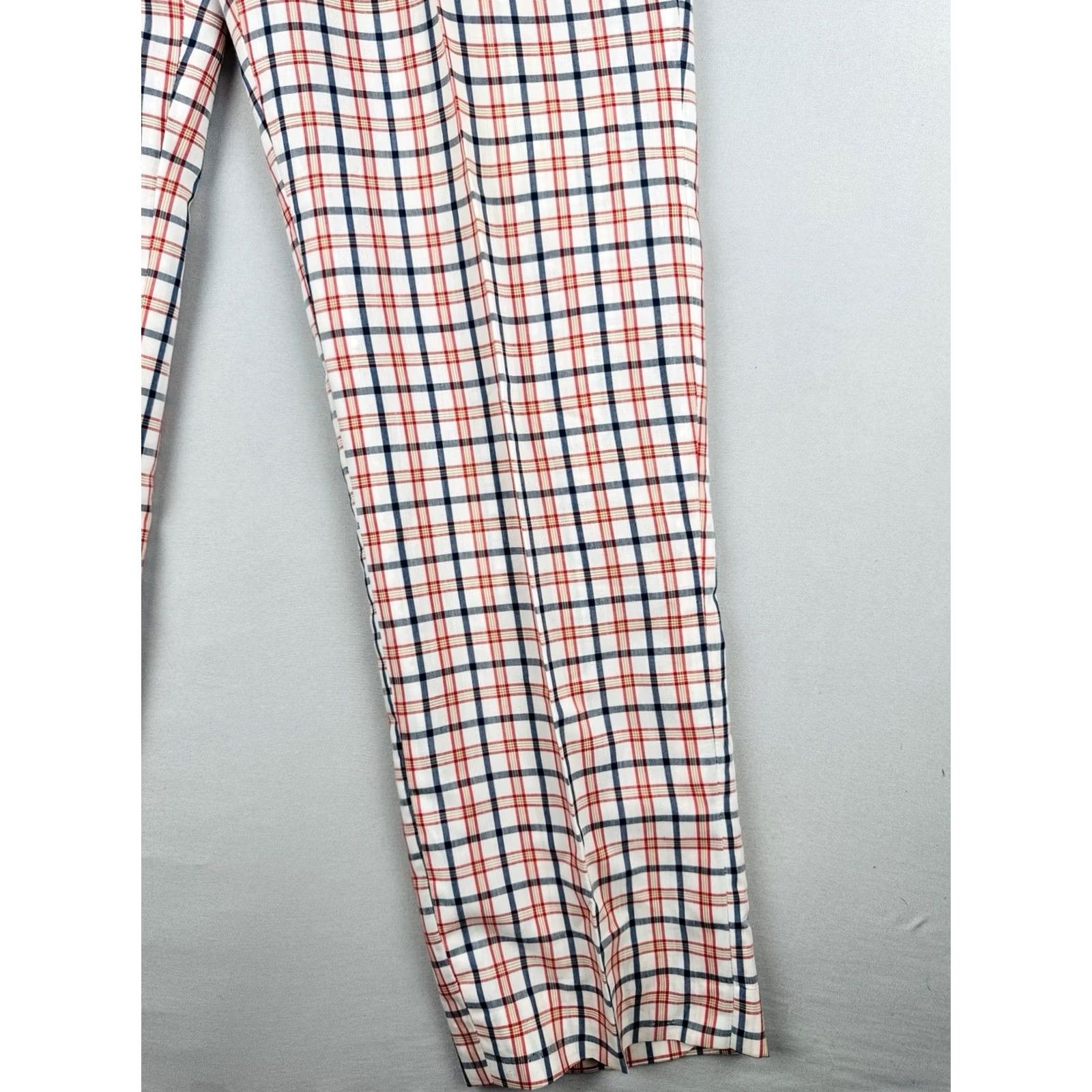 Sears VINTAGE Sears Kings Road Plaid Pants Perma-Prest 34x30 1970s Blue Disco Straight Leg Mens Size US 34 / EU 50 - 4 Thumbnail