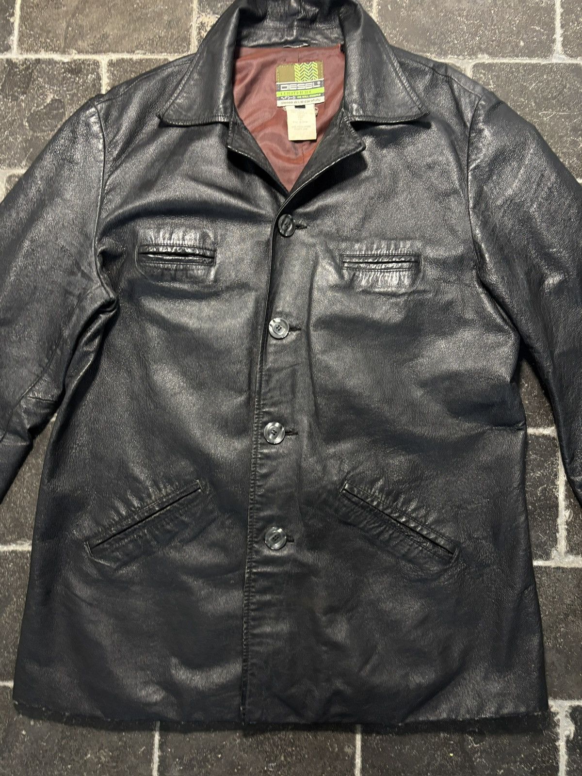 Diesel 1990s Diesel Leather Jacket Vintage Diesel Jeans Trench Mid Size US L / EU 52-54 / 3 - 4 Thumbnail