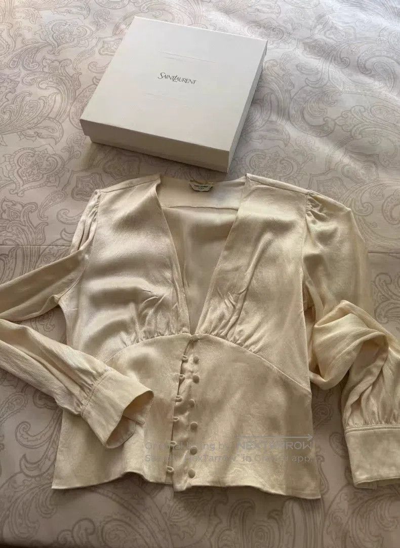 Saint Laurent Paris Saint Laurent Paris Silk Shirt Size XS / US 0-2 / IT 36-38 - 2 Thumbnail
