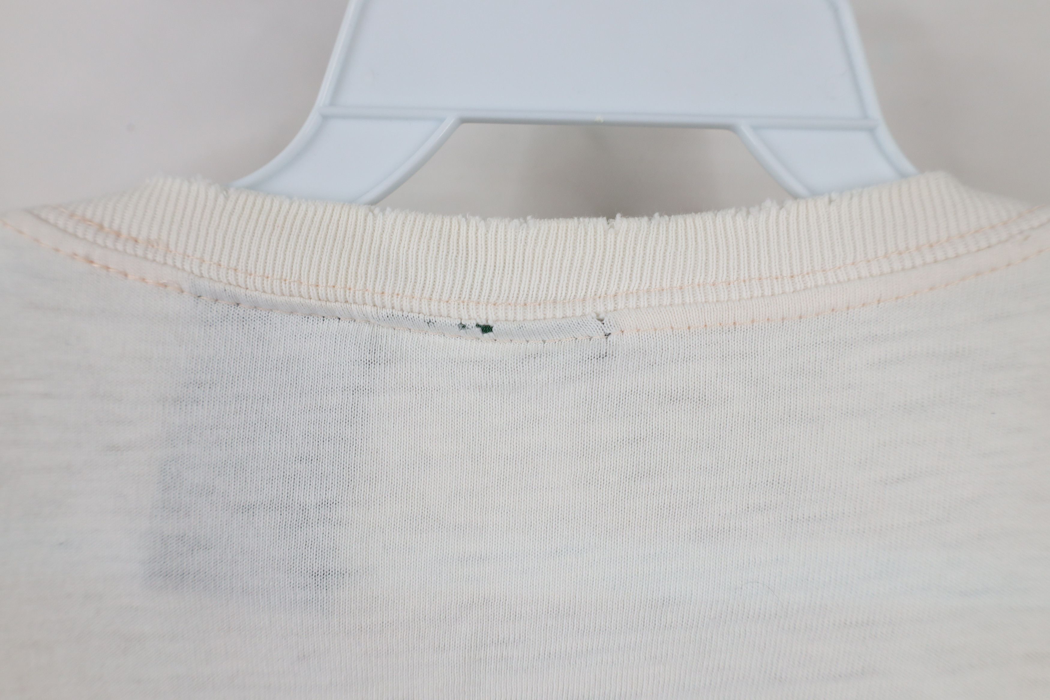 Vintage Vintage 90s Streetwear Blank Thin Soft Cotton T-Shirt Cream Size US XXL / EU 58 / 5 - 9 Thumbnail