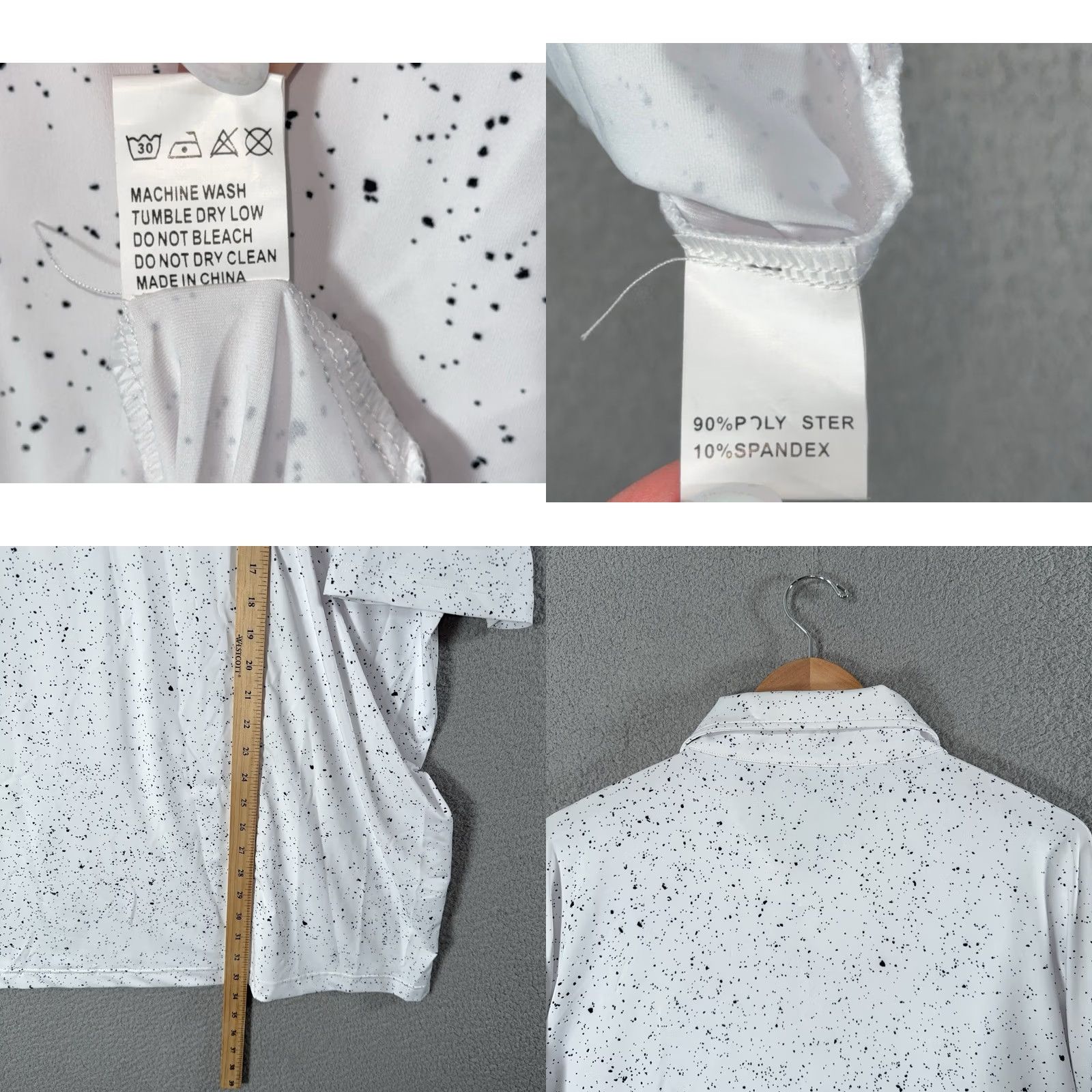 Vintage Swagger Sunday Swagger Golf Polo Mens 4XL Dawn Ink Splatter Performance AOP Print Shirt Polo Shirt All Over Print Golf Signature Polo Mens 4XL White Size US XXL / EU 58 / 5 - 8 Thumbnail