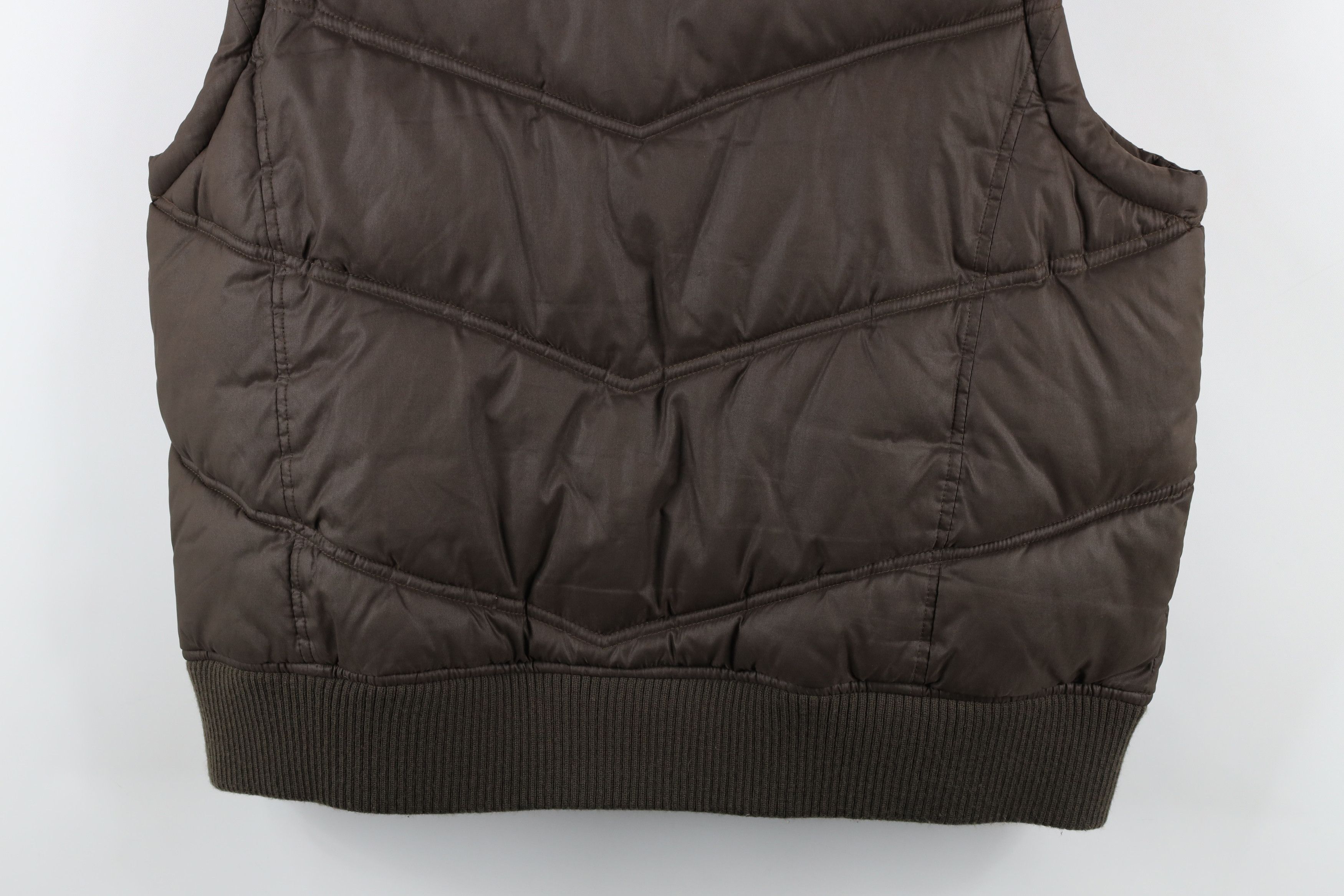 Gap × Vintage Vintage Gap Faded Blank Full Zip Puffer Vest Jacket Brown Size XL / US 12-14 / IT 48-50 - 12 Thumbnail