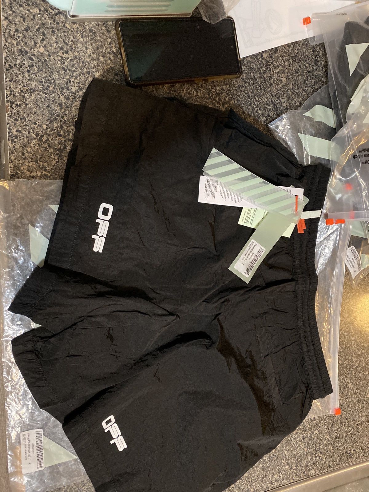 Off-White × Virgil Abloh Off-White All Weather Shorts Black White Size US 33 - 1 Thumbnail