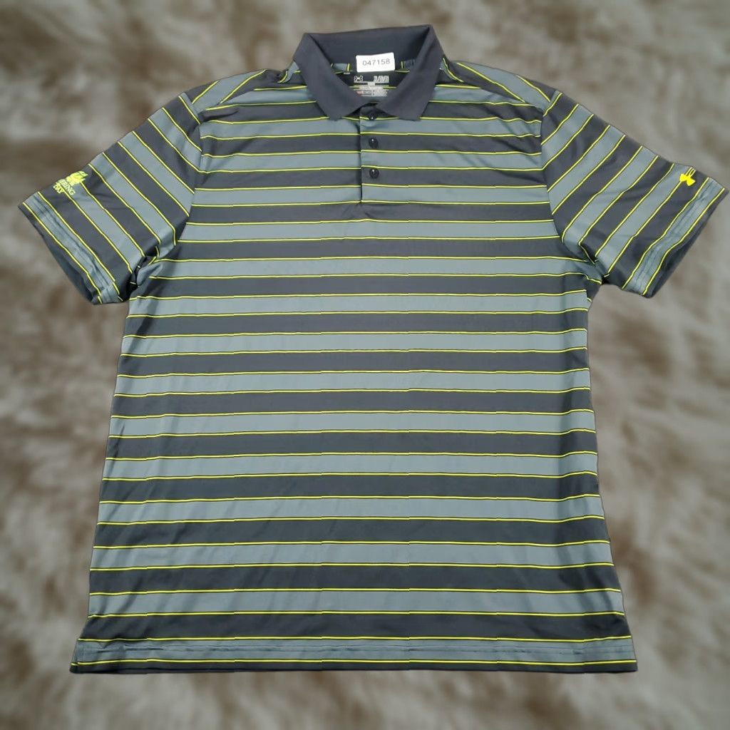 Under Armour Under Armour Polo Shirt Mens XL Gray Striped Golf Casual Short Sleeve Shirt Polo Mens XL Gray Striped Golf Casual Short Sleeve Under Armour Size US XL / EU 56 / 4 - 1 Thumbnail