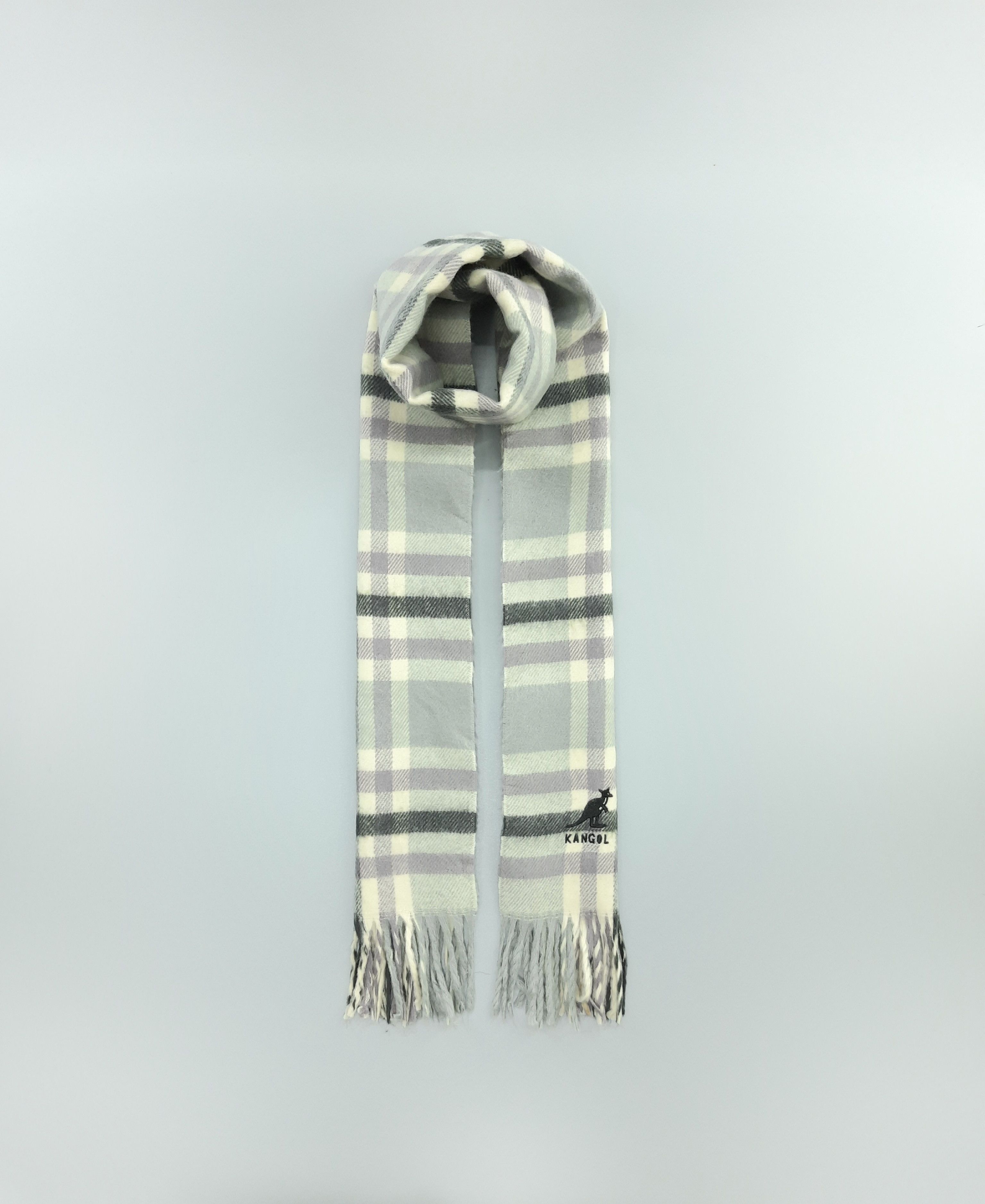 Kangol Tartan Pattern Scarf / Muffler / Wool - MFA177