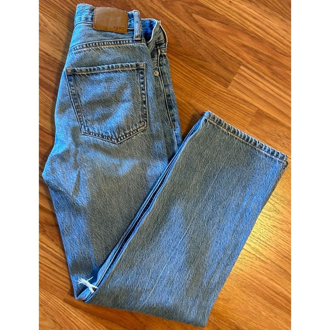 Aeropostale Vintage Aeropostale Distressed Blue Jeans - 90s Hip Hop XS Size 24" / US 00 / IT 34 - 3 Thumbnail