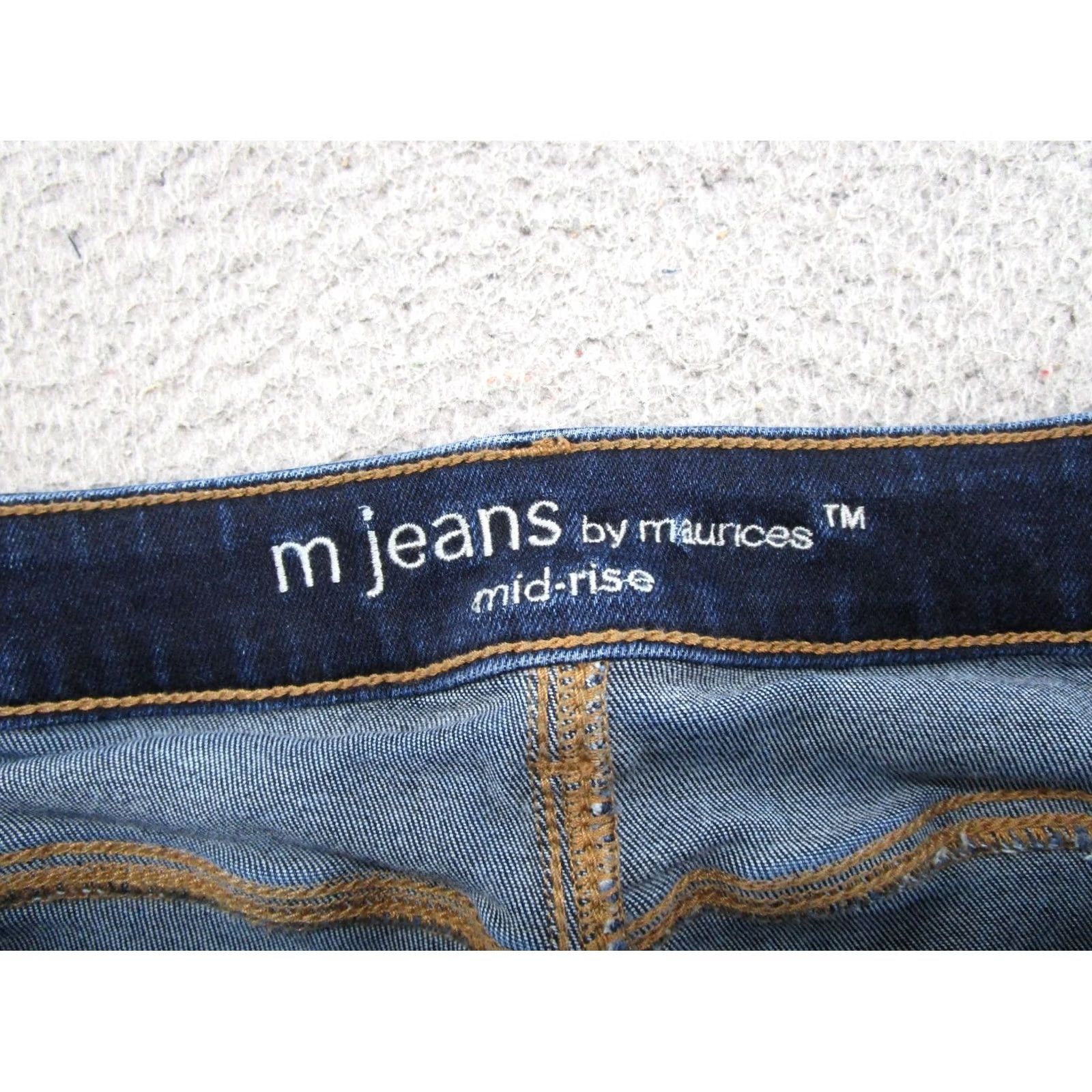 Vintage Maurices Jeans Denim Skinny Stretch Dark Wash L X Short Size L Blue 5-Pocket Style Womens Jeans Size 36" / US 14 / IT 50 - 3 Thumbnail