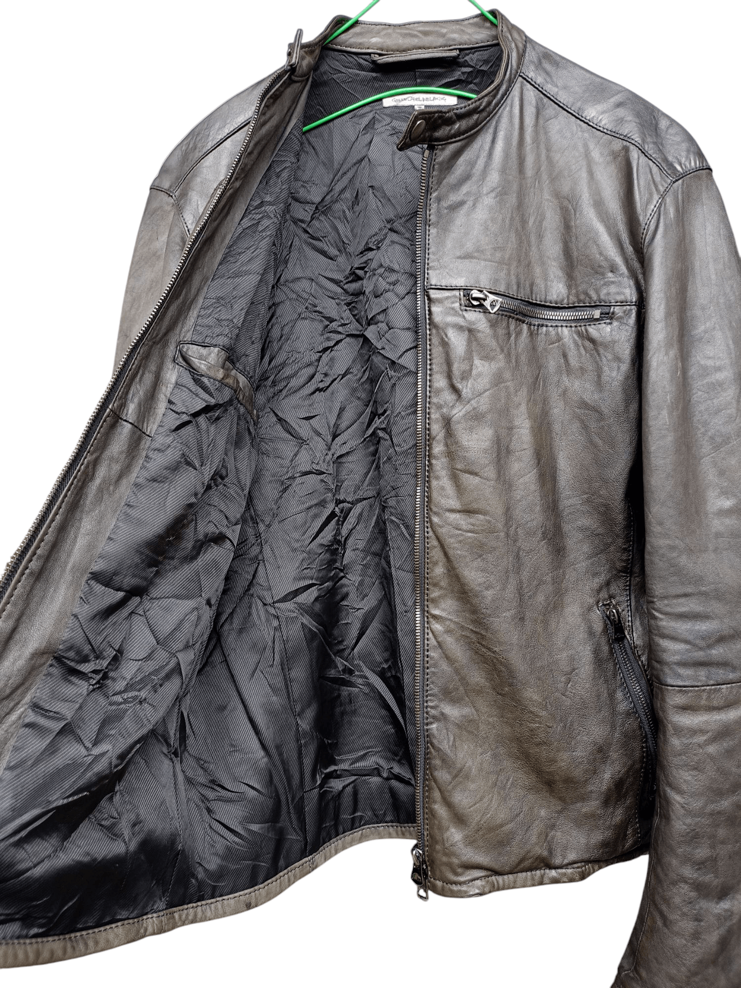 14th Addiction × KMRii Green Label Relaxing leather jacket Size US M / EU 48-50 / 2 - 4 Thumbnail