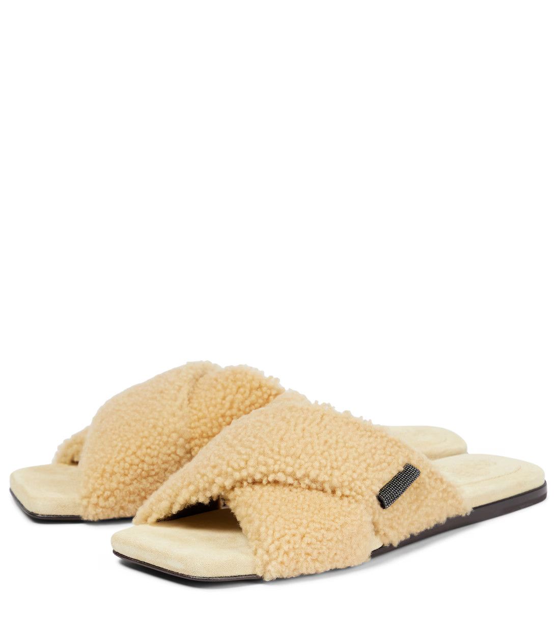 Brunello Cucinelli o1y0725 Slippers in Beige Size US 6 / IT 36 - 2 Thumbnail
