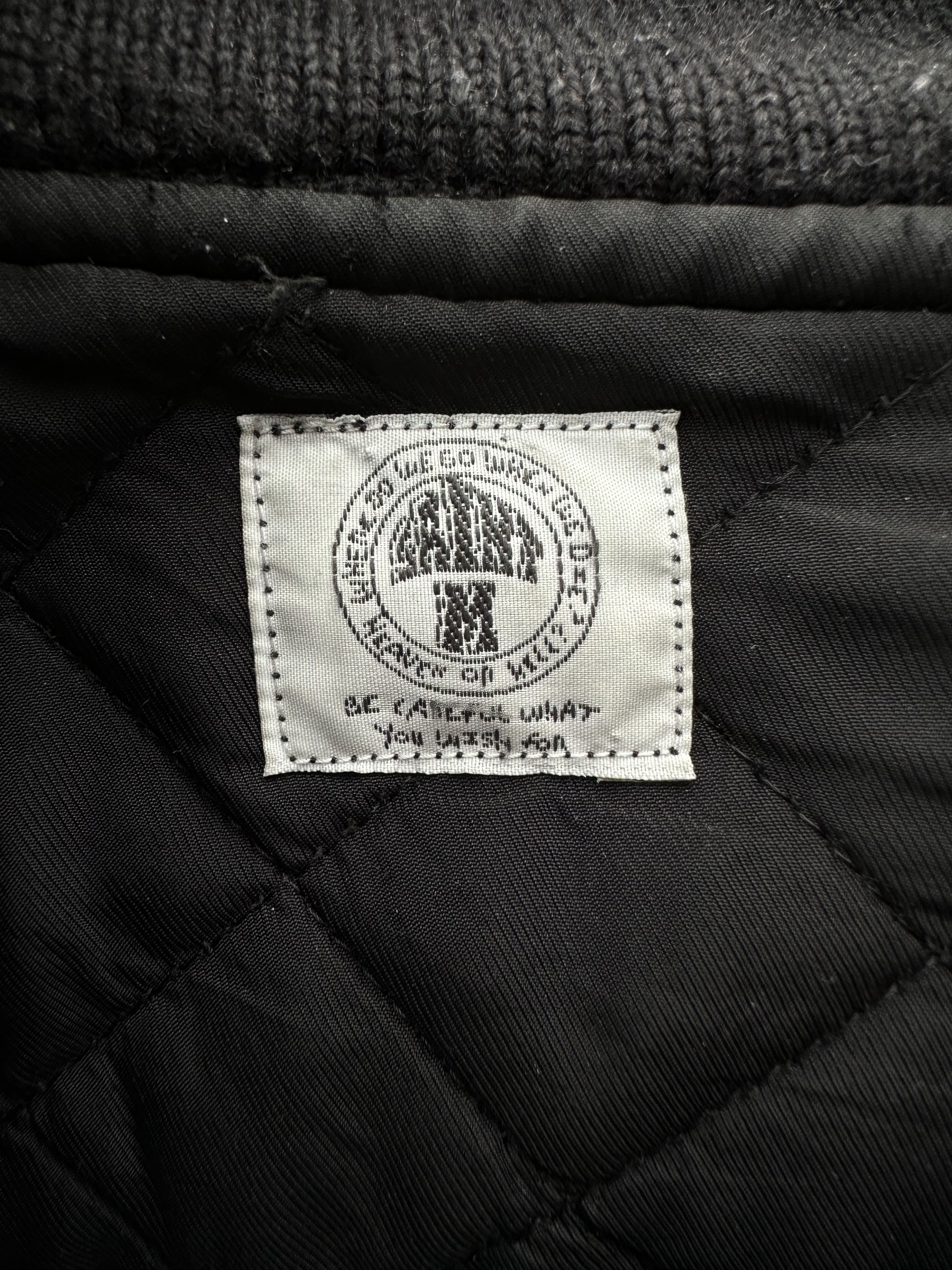 DENIM TEARS × Saint Michael Saint Michael Black & White Embroidered Varsity Jacket Size US M / EU 48-50 / 2 - 3 Thumbnail