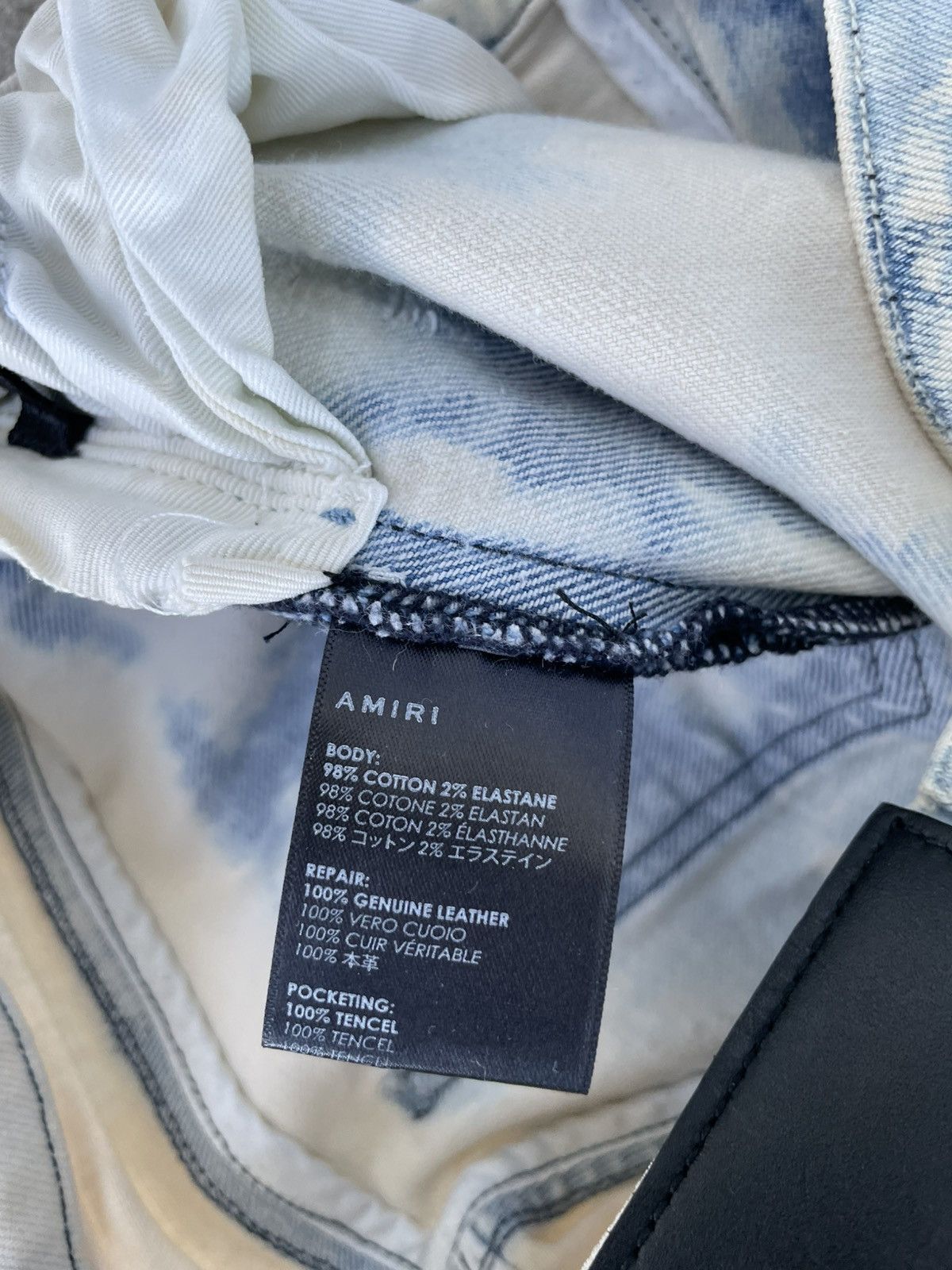 Amiri AMIRI TIE DYE DISTRESSED BIKER DENIM Size US 27 - 11 Thumbnail