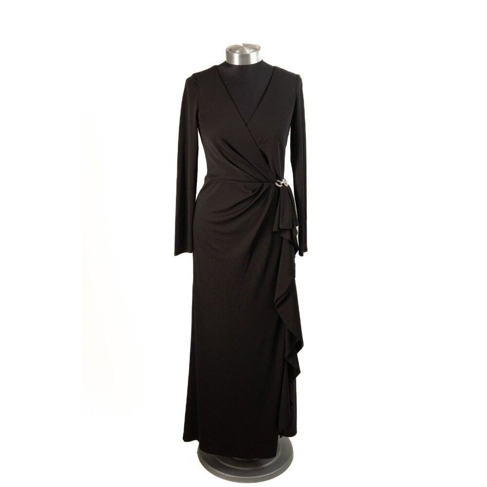 Ralph Lauren Ralph Lauren Long Sleeve Ruffle Trim Jersey Evening Gown Na Size M / US 6-8 / IT 42-44 - 3 Thumbnail