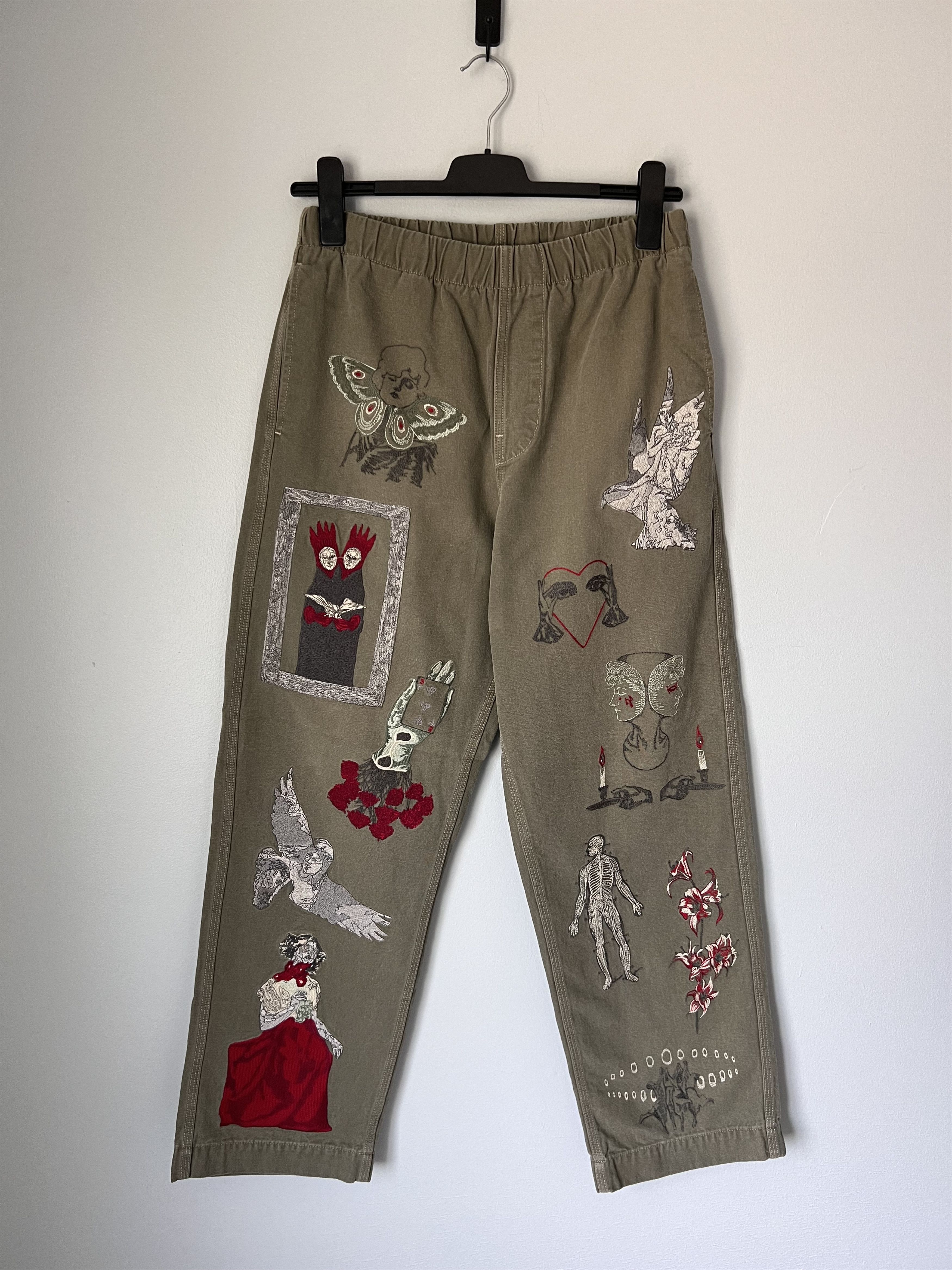 Samuel Zelig Samuel Zelig Embroidered New Rituals Pants in Army