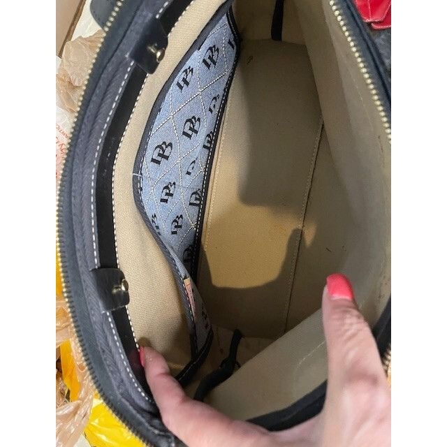 Dooney & Bourke Vintage Dooney & Bourke Denim Canvas Tote Bag Logo Monogram Size ONE SIZE - 12 Thumbnail