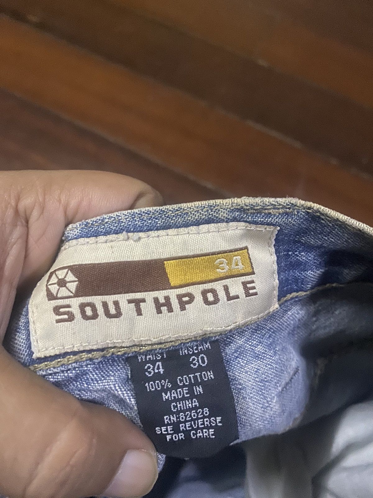 Anchor Blue × Southpole Fire vintage southpole wideleg baggy distressed mud wash Size US 34 / EU 50 - 17 Thumbnail