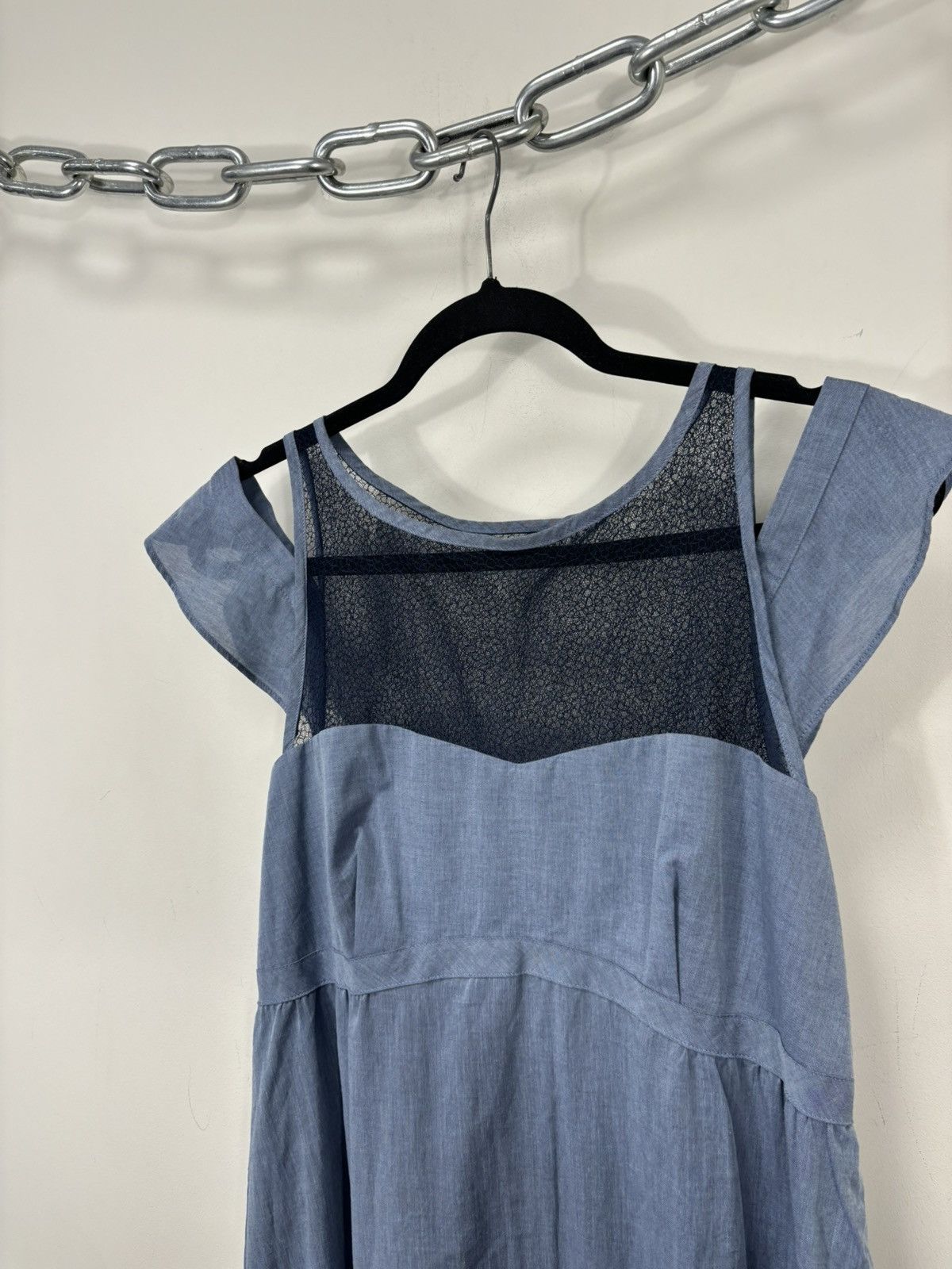 Cop Copine Cop Copine Salix Robe NWT Women’s Lined Blue Midi Dress Size M / US 6-8 / IT 42-44 - 7 Thumbnail