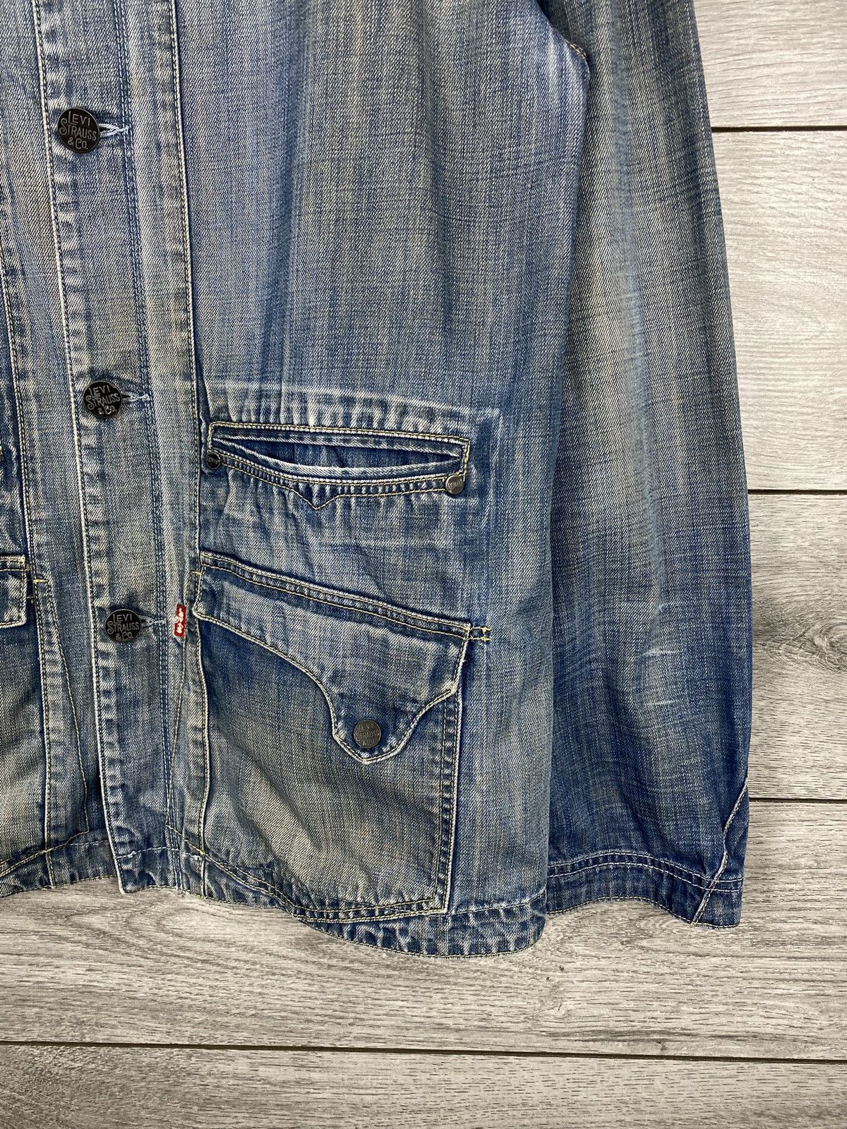 Levi's Mens Vintage Levis Denim Jacket 80s Made in USA Size US L / EU 52-54 / 3 - 4 Thumbnail