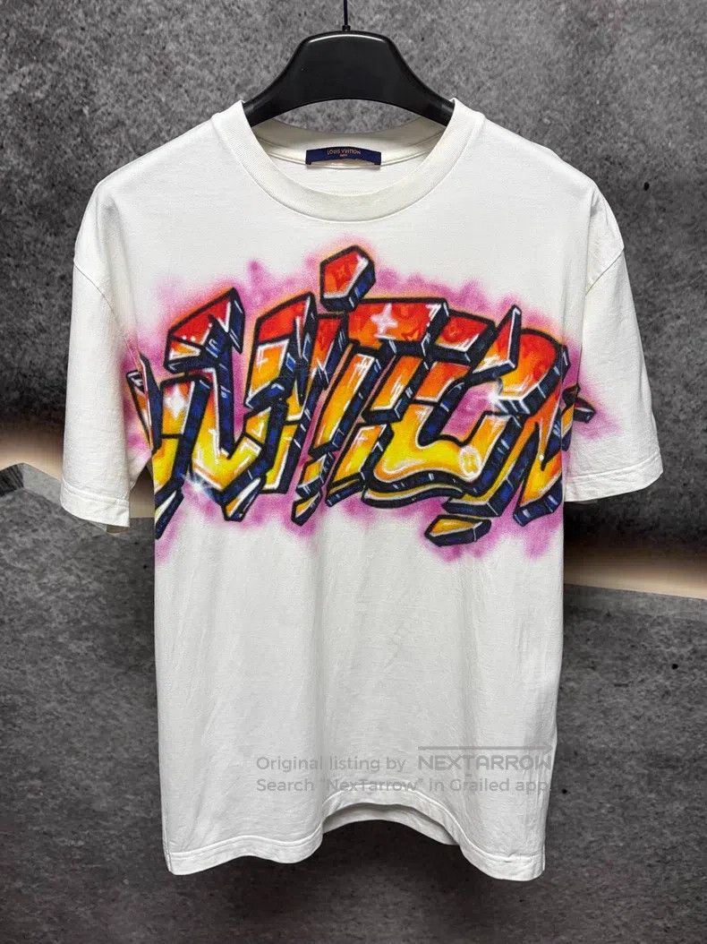 Louis Vuitton Louis Vuitton Flame graffiti logo short sleeve T-shirt Size US M / EU 48-50 / 2 - 1 Thumbnail