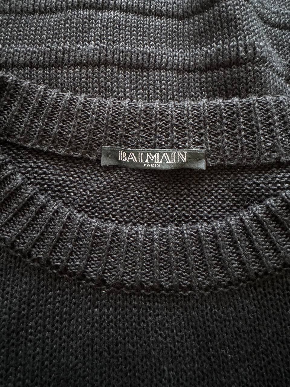 Balmain 🔥🔥 Balmain Button Shoulder Linen Sweater Size US L / EU 52-54 / 3 - 3 Thumbnail