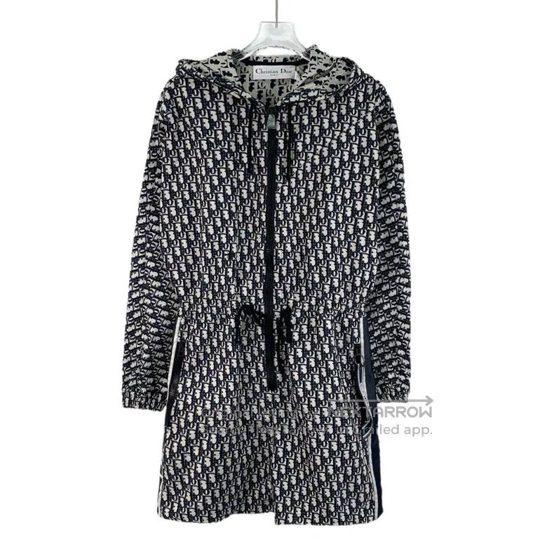 Dior Dior Colour-blocked logo jacquard full-print hooded drawst Size 25" / US 0 / IT 36 - 1 Thumbnail