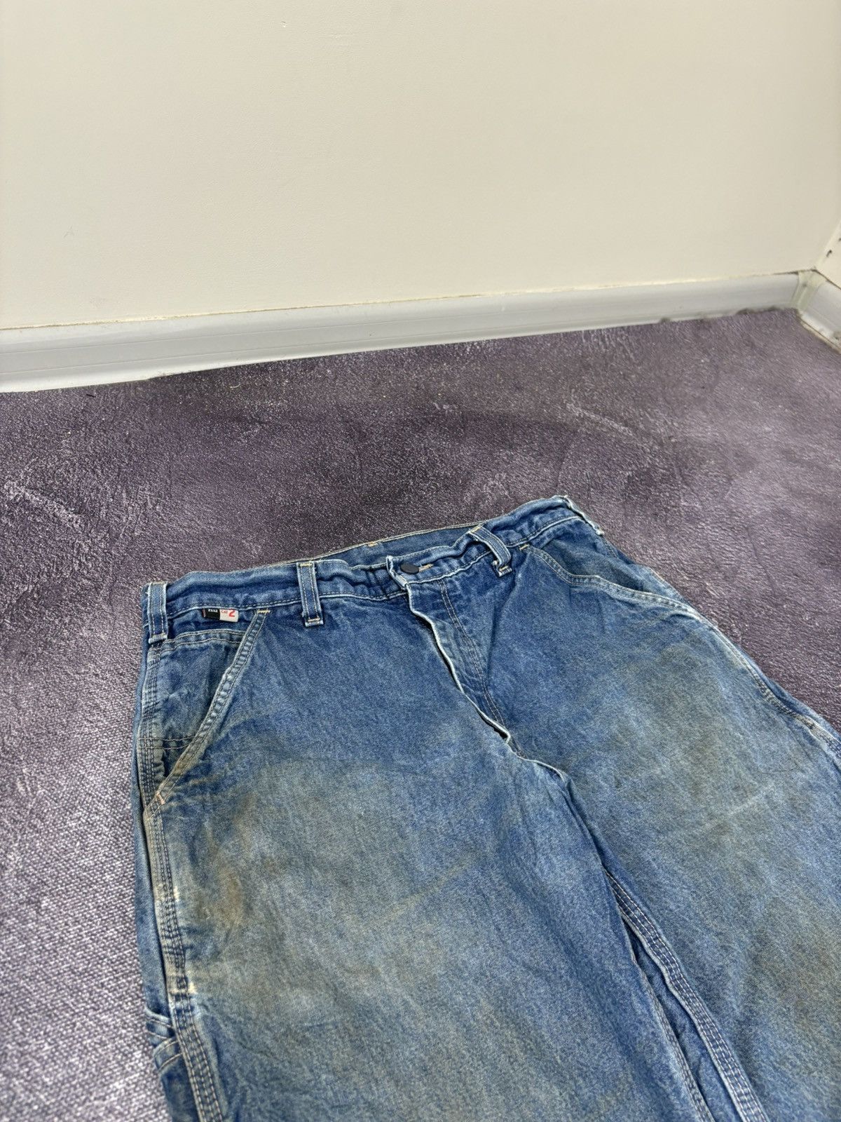 Carhartt Vintage Carhartt Flame Resistant Blue Hype Denim Jeans Size US 31 - 10 Thumbnail