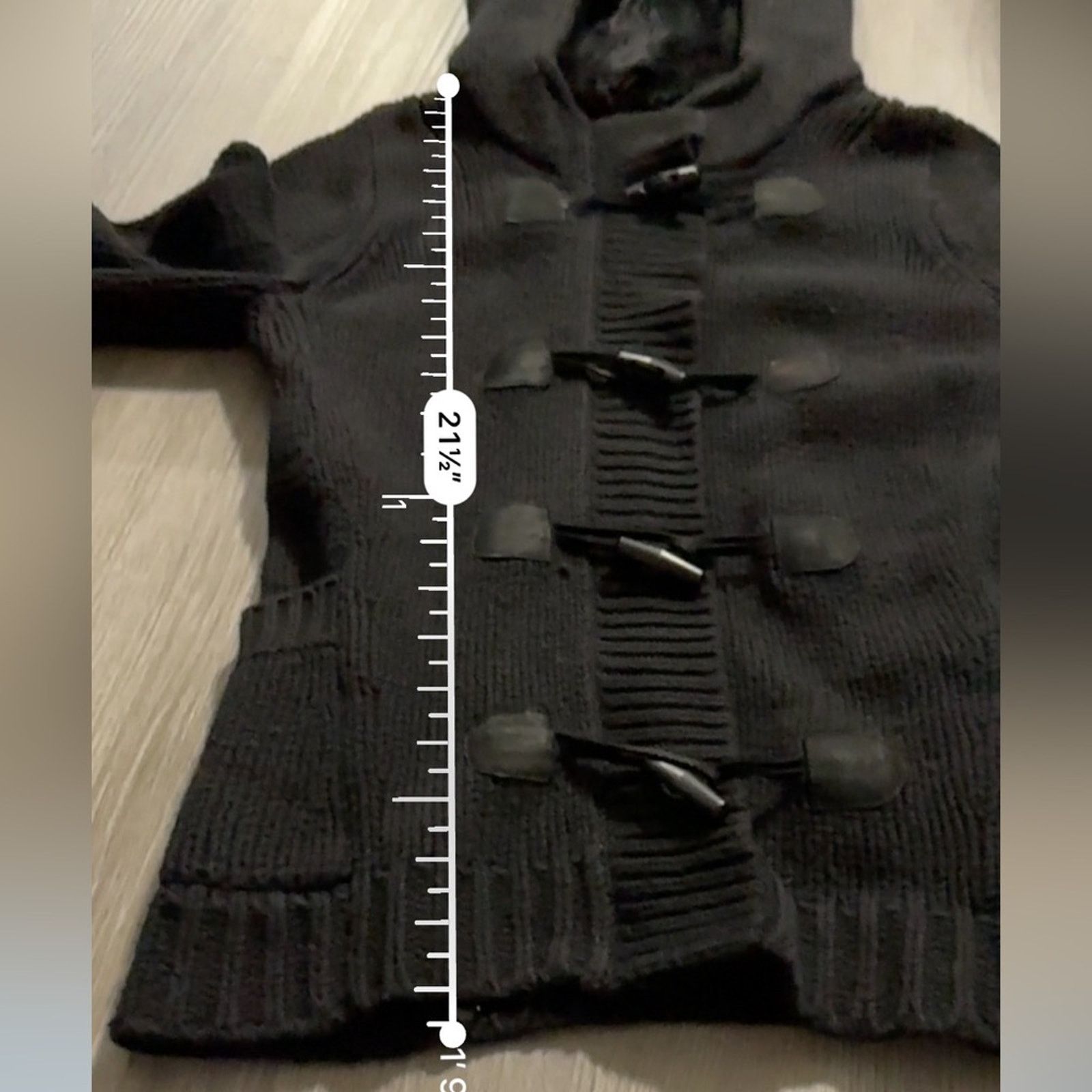 Theory Theory Wool Cashmere Rabbit Fur Black Knit Toggle Sweater Size XS / US 0-2 / IT 36-38 - 10 Thumbnail