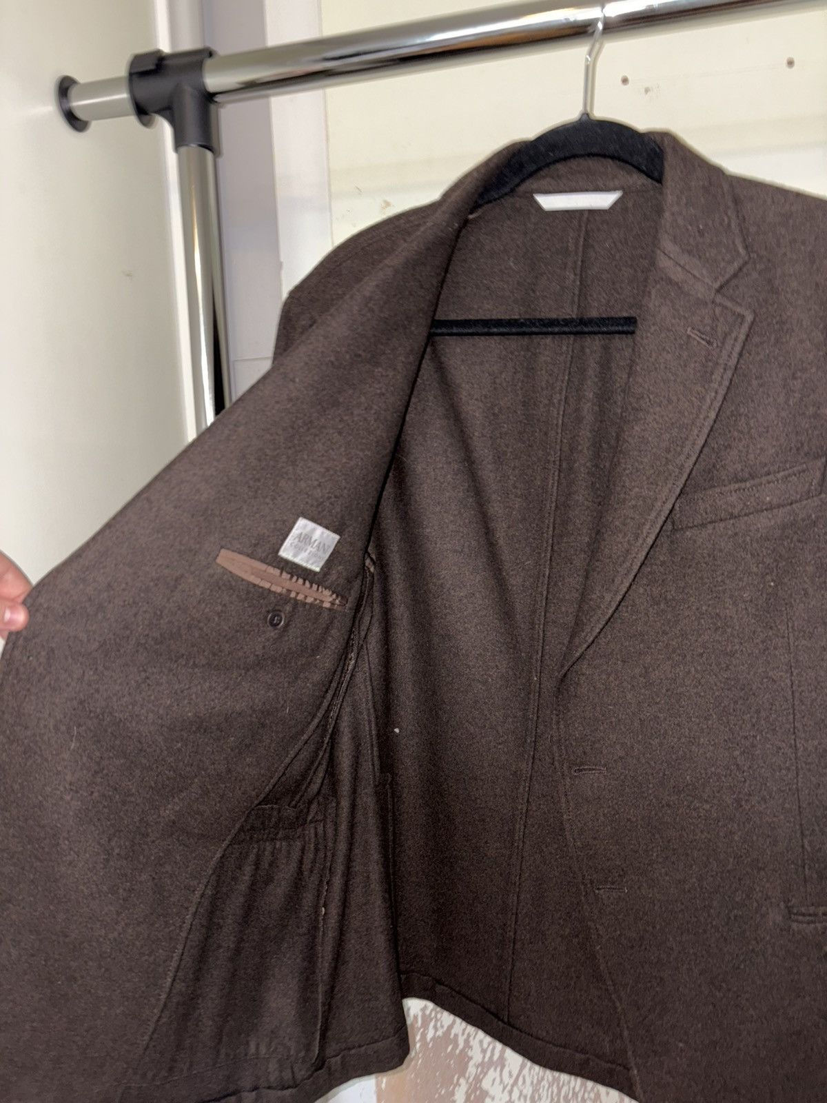 Armani Armani Dark Brown Wool Blazer Size 46R - 3 Thumbnail