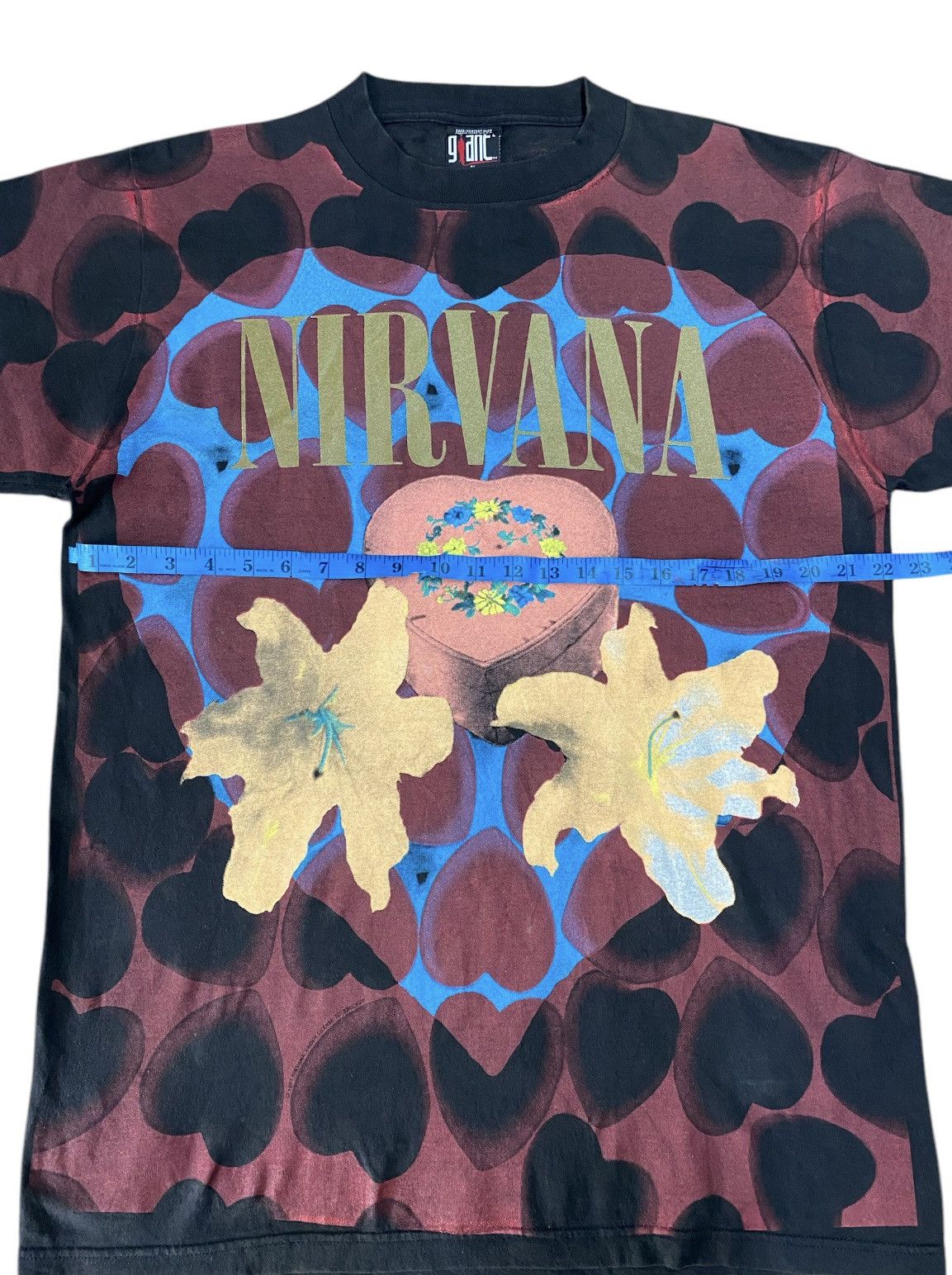 Nirvana × Vintage Vintage 93 Nirvana Heart Shape Box All Over Print Shirt Size US L / EU 52-54 / 3 - 17 Thumbnail