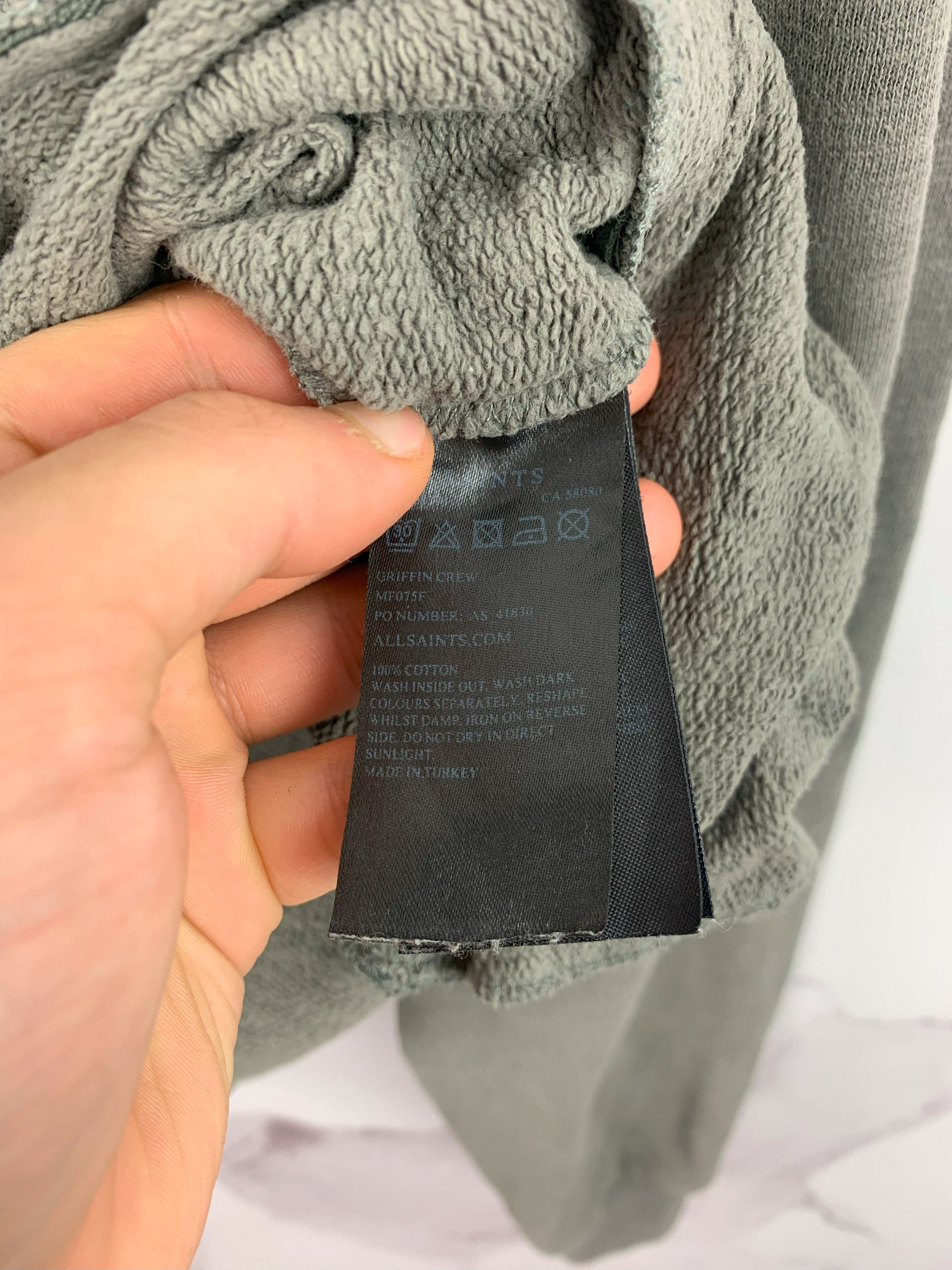 Allsaints Allsaints Griffin Crew Sweatshirt Zip Pockets Size L Size US L / EU 52-54 / 3 - 13 Thumbnail