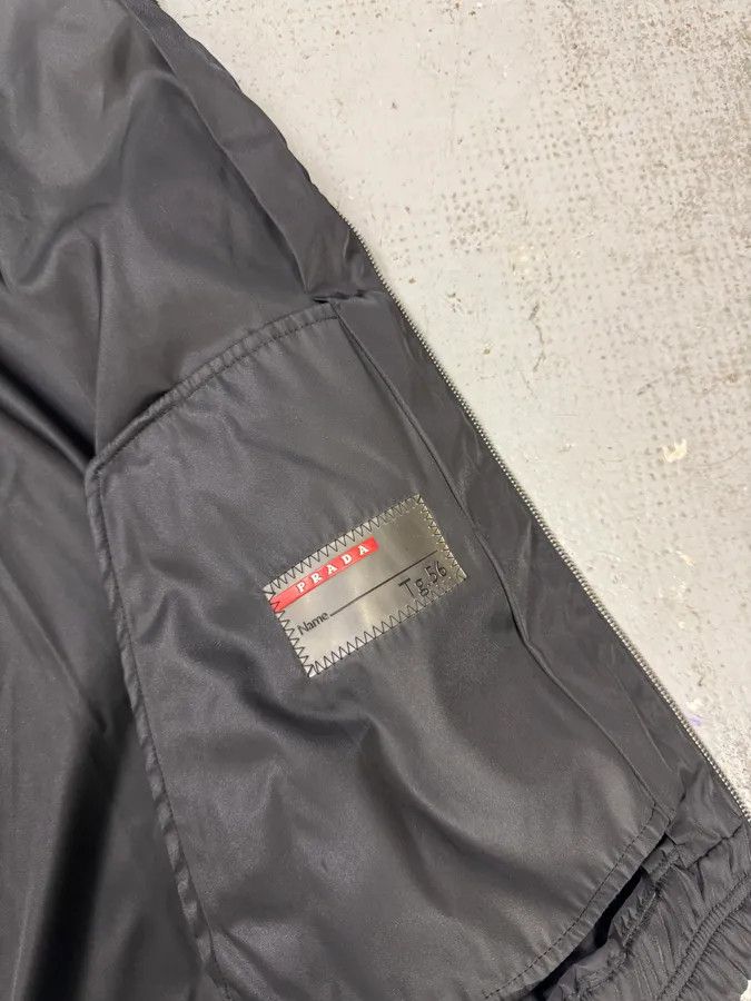 Designer × Prada × Vintage AW2009 Prada Black Leather & Nylon Hybrid Jacket Size US L / EU 52-54 / 3 - 5 Thumbnail