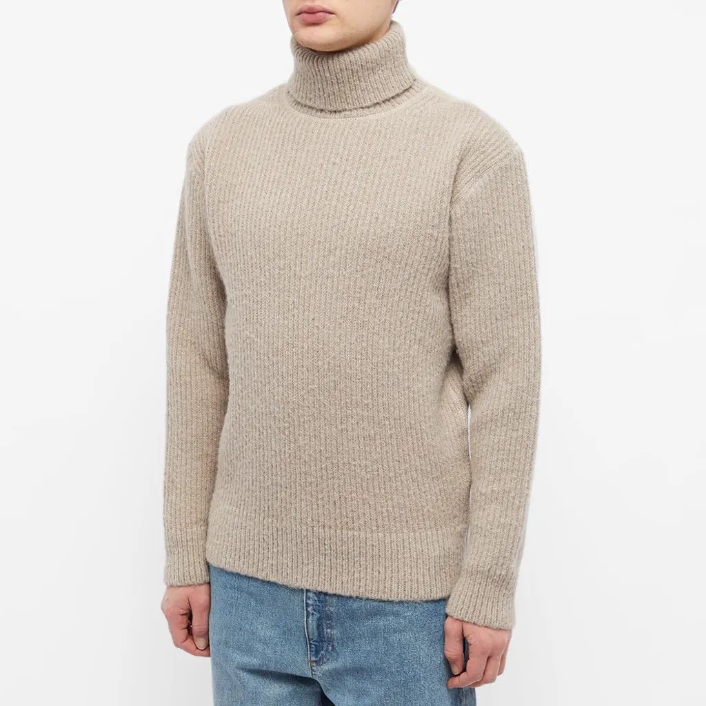 Our Legacy 💚 2022 Our Legacy Submarine Rollneck Desert Snow Silk Wool Size US M / EU 48-50 / 2 - 2 Thumbnail