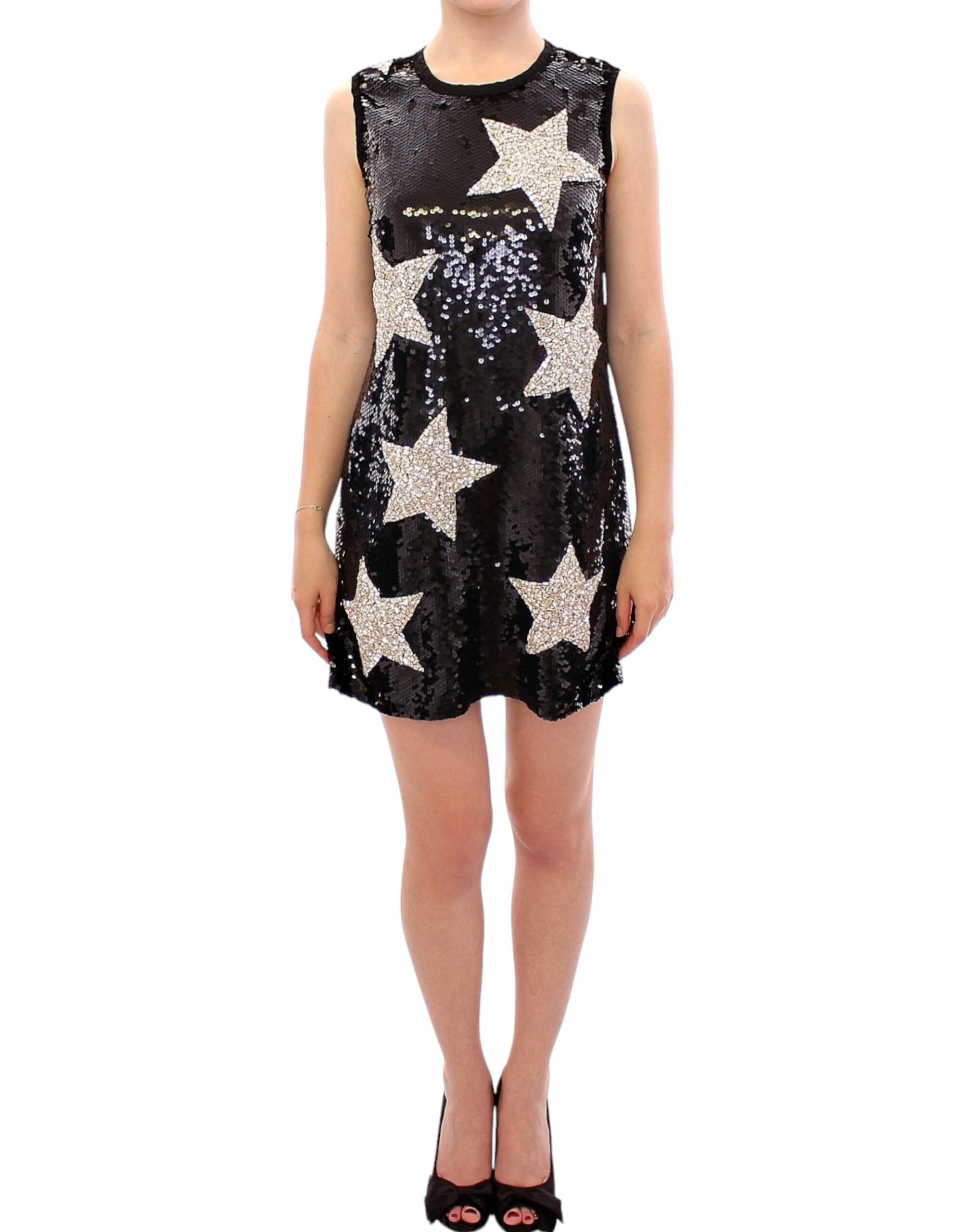 Dolce & Gabbana Swarovski Star-Studded Sequin Mini Women's Dress Size L / US 10 / IT 46 - 1 Thumbnail