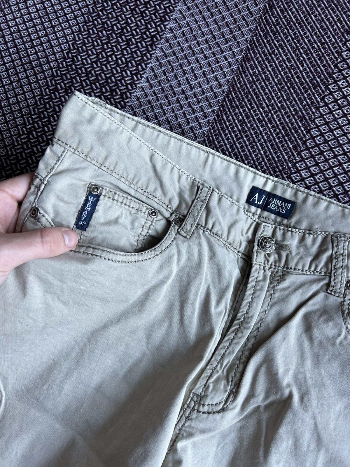 Armani × Vintage Vintage Armani Jeans Small Logo Solid Pants Size 32 Size US 32 / EU 48 - 10 Thumbnail