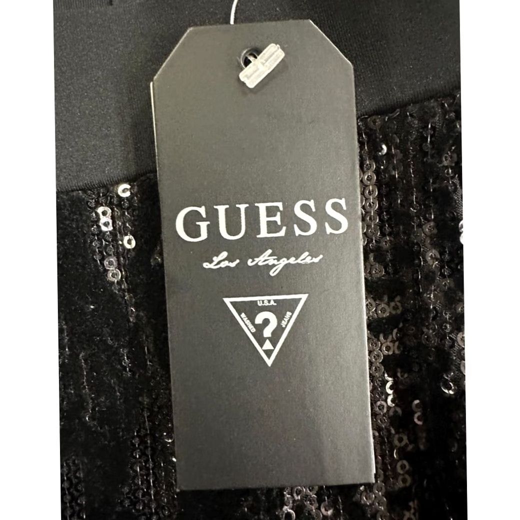Guess GUESS Skirt Womens Small Black Snake Print Sequins Mini Casual Party Womens NEW Size 28" / US 6 / IT 42 - 4 Thumbnail