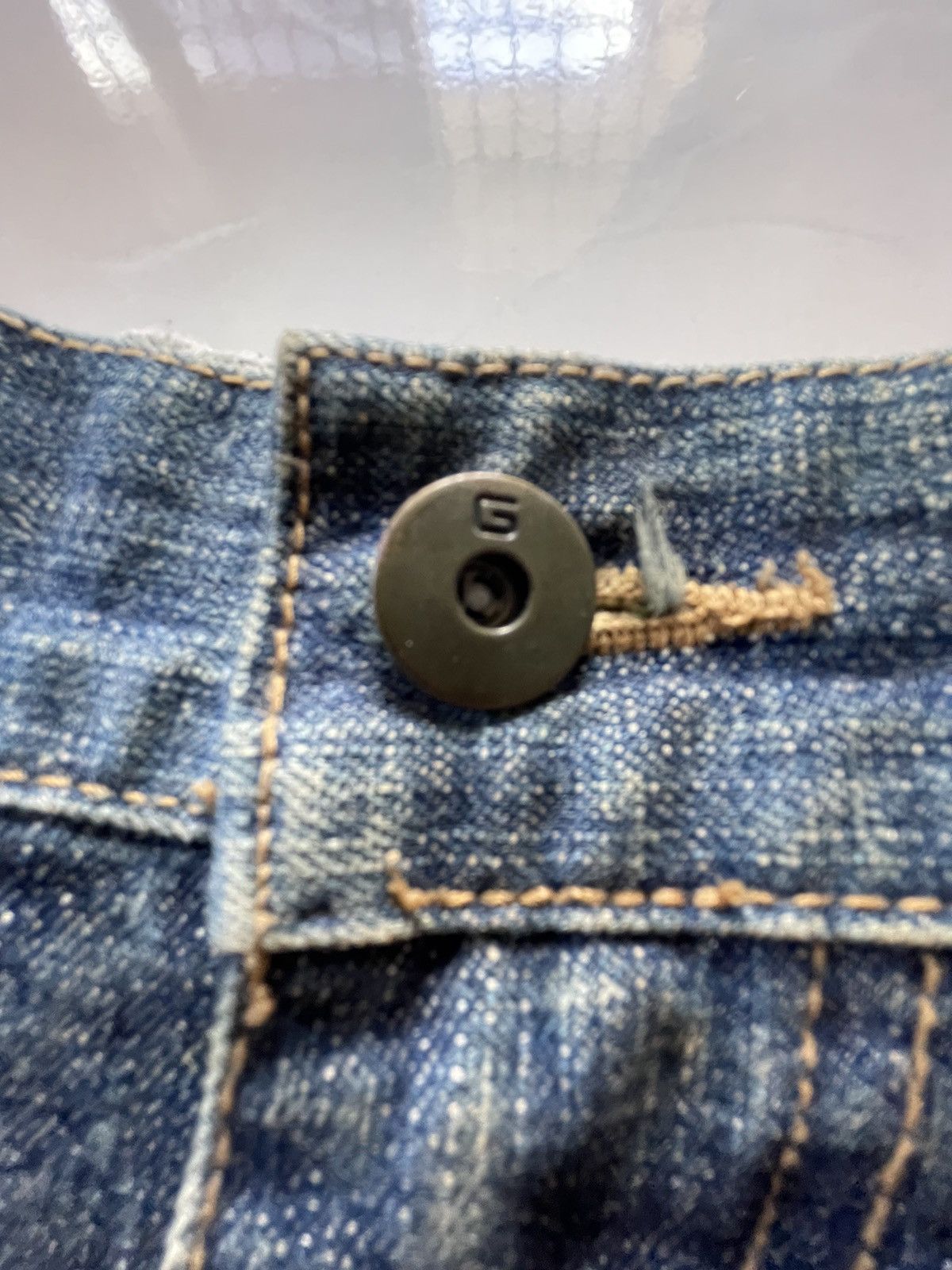 GB × Japanese Brand × Marithe + Francois Girbaud GB Baggy Hybrid Denim Sweat Muddy Wash Jeans Size US 34 / EU 50 - 13 Thumbnail