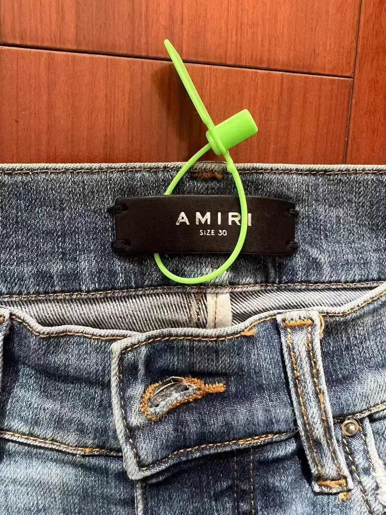 Amiri Amiri Classic patched and water-washed blue denim jeans si Size US 30 / EU 46 - 3 Thumbnail