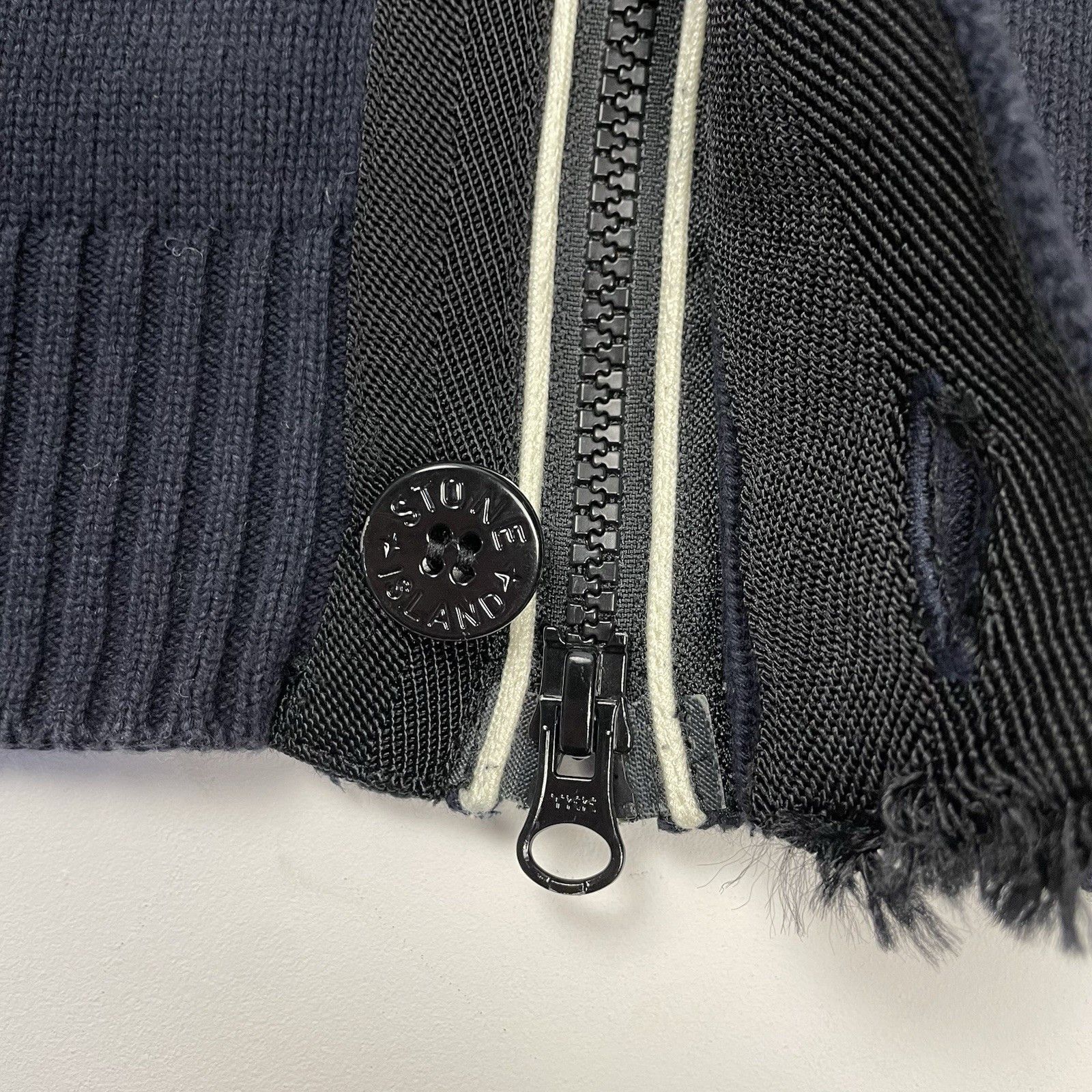 Stone Island Stone Island Button-Up Wool Cardigan Men's XL Navy Zip Up Size US XL / EU 56 / 4 - 6 Thumbnail