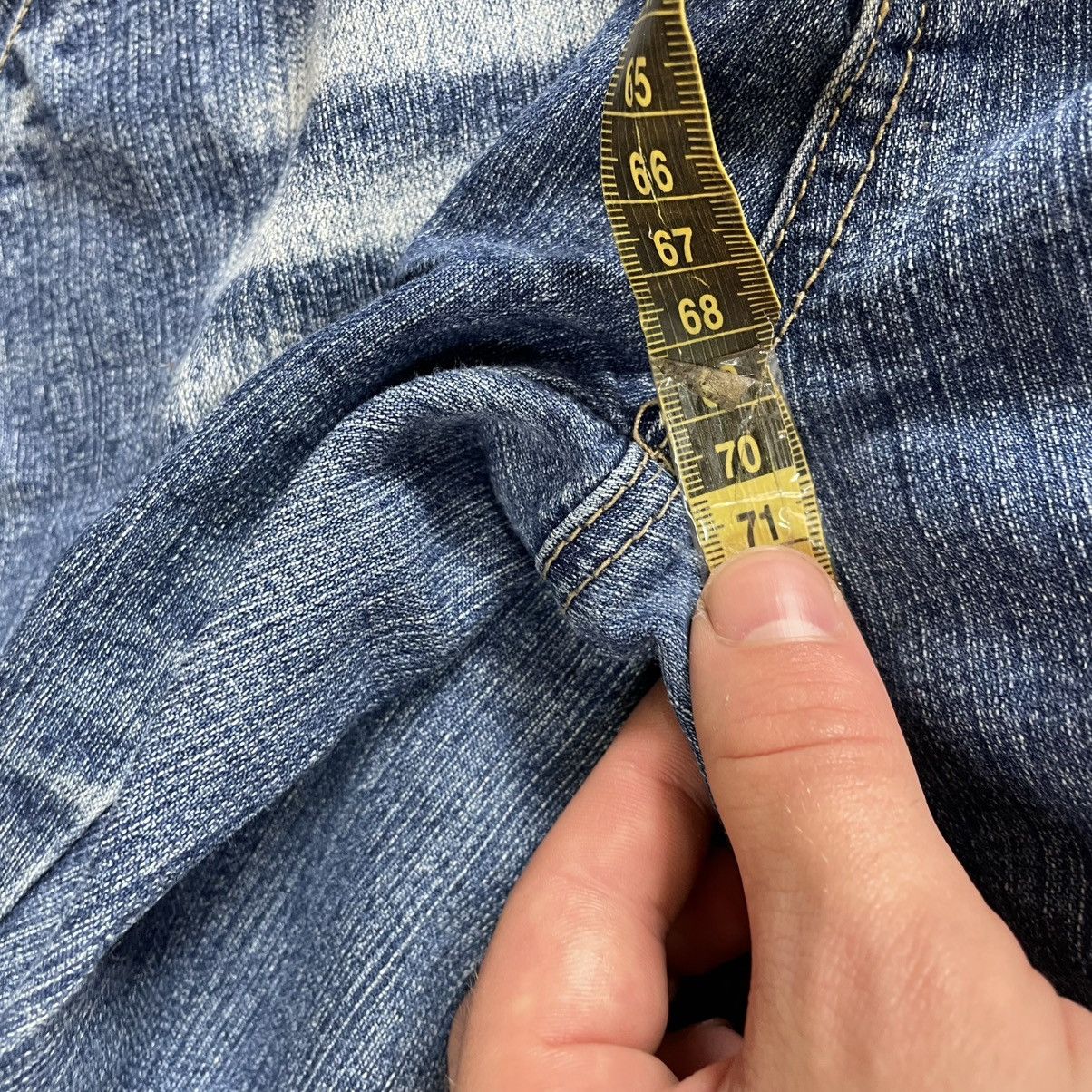 Vintage Vintage 90s Faded Flare Jeans Wide Leg Y2K Streetwear 28 Size 28" / US 6 / IT 42 - 8 Thumbnail