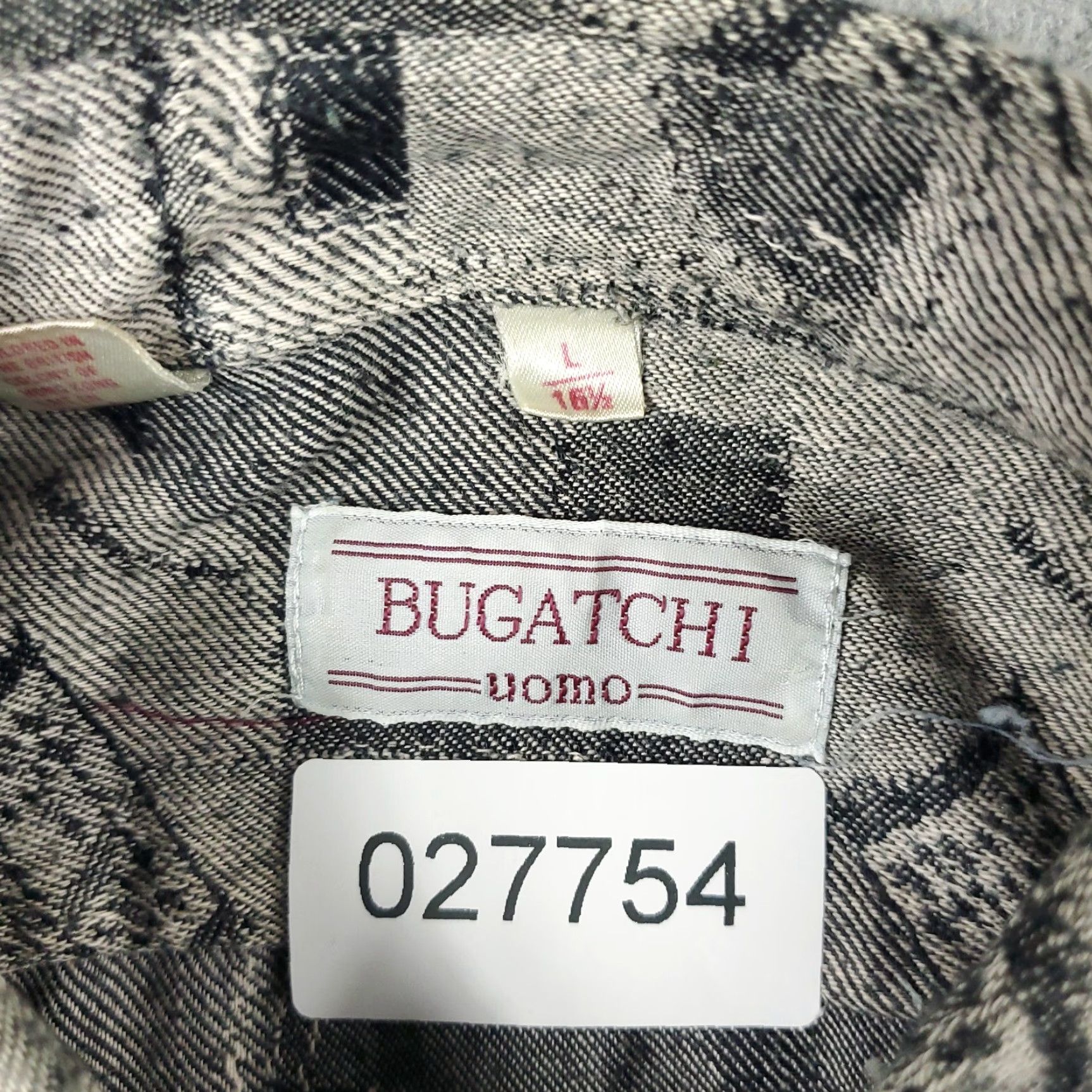 BUGATCHI Bugatchi Uomo Button-Up Shirt Mens Large Gray Geometric Long Sleeve Size US L / EU 52-54 / 3 - 8 Thumbnail