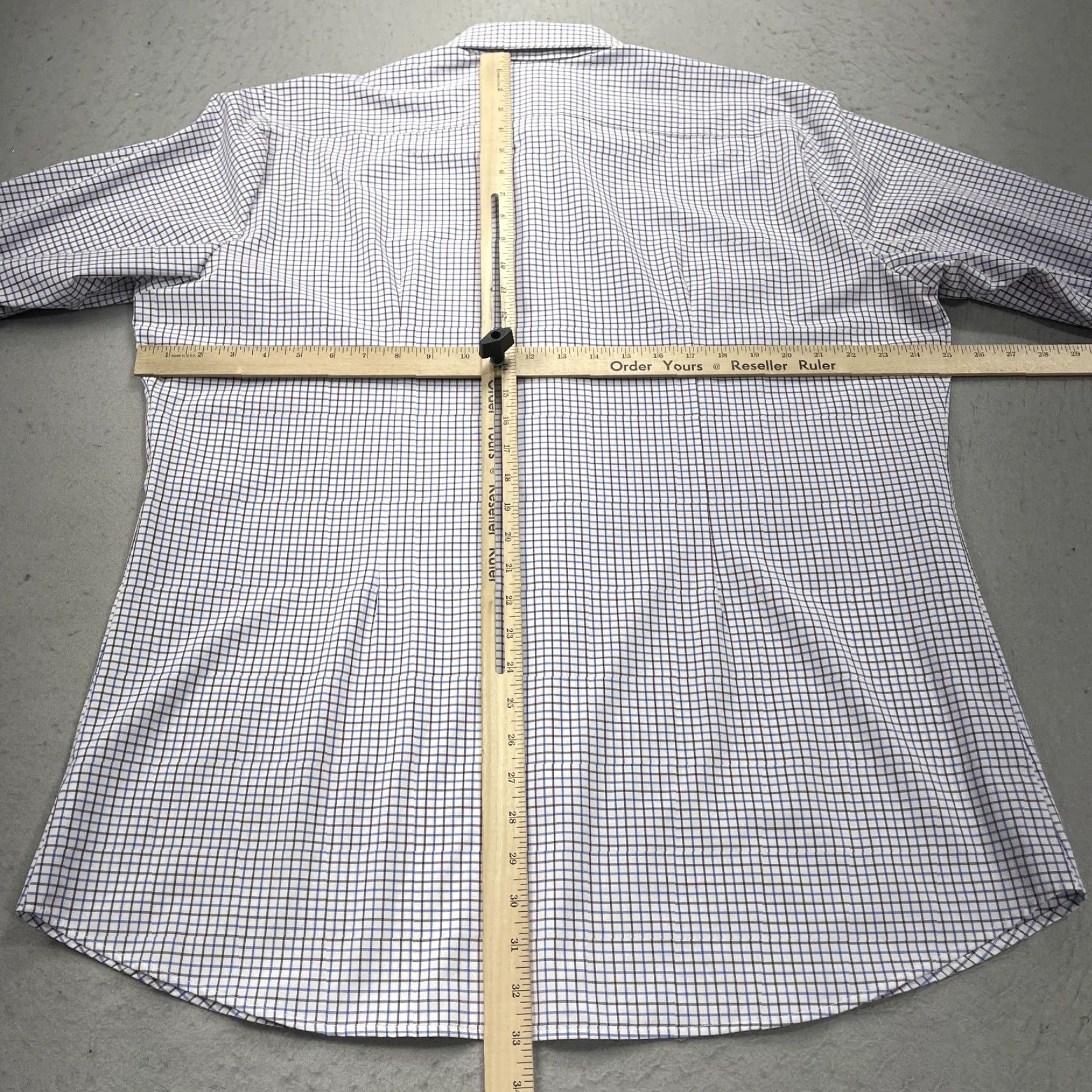 Mizzen+Main Mizzen+Main Shirt Mens 2XL Trim Fit White Blue Check Performance Stretch Shirt Mens 2XL White Blue Check Mizzen+Main Button-Up Casual Preppy 90s? Size US XXL / EU 58 / 5 - 6 Thumbnail